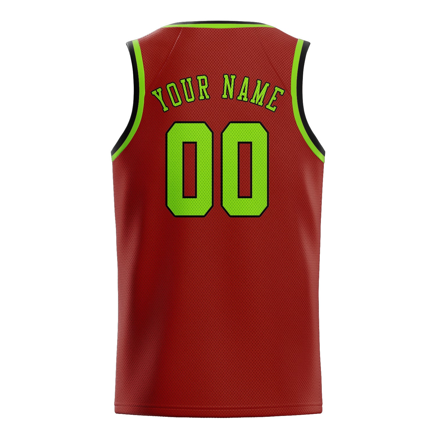 Custom Coral Red Emerald Green Basketball Jersey