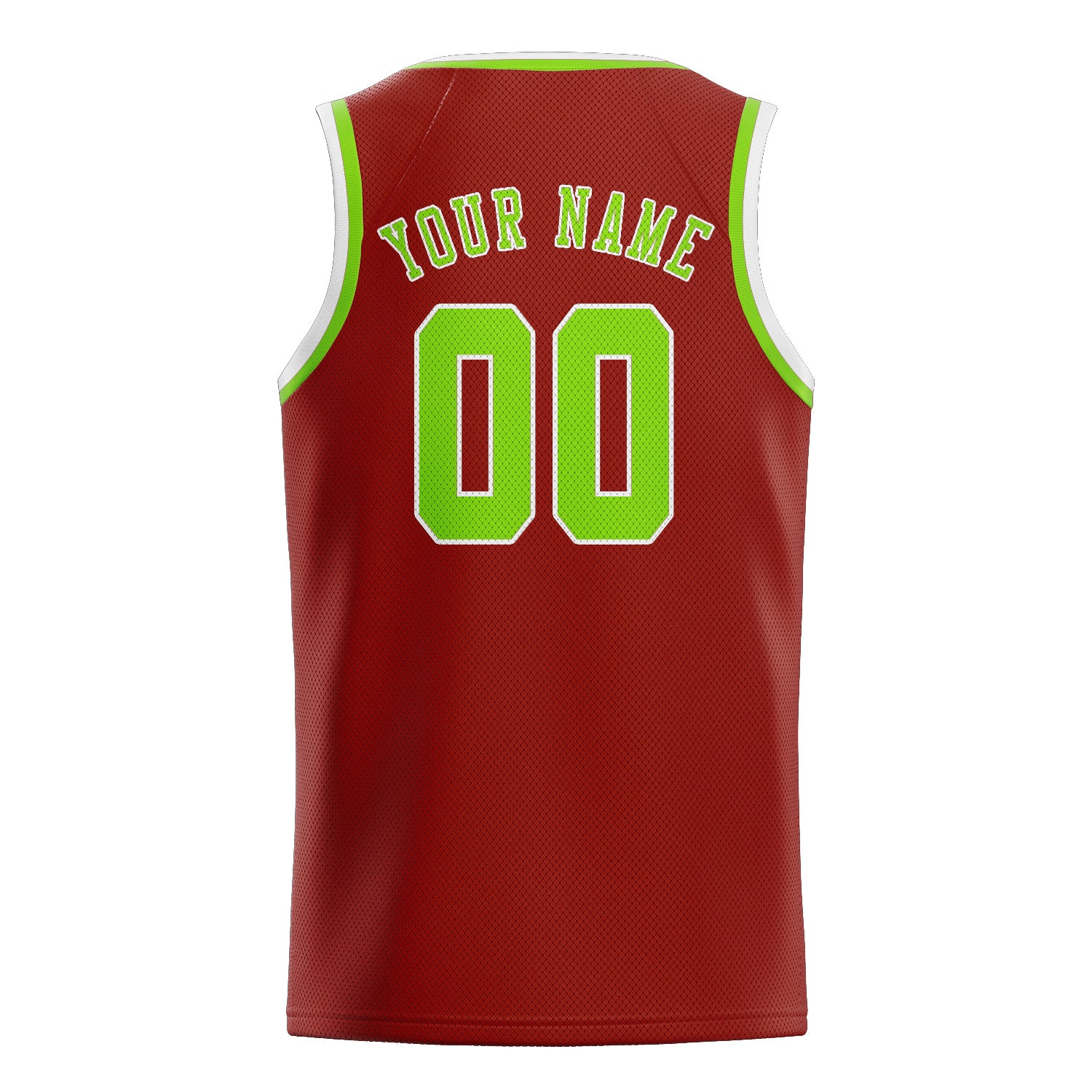 Custom Coral Red Emerald Green Basketball Jersey
