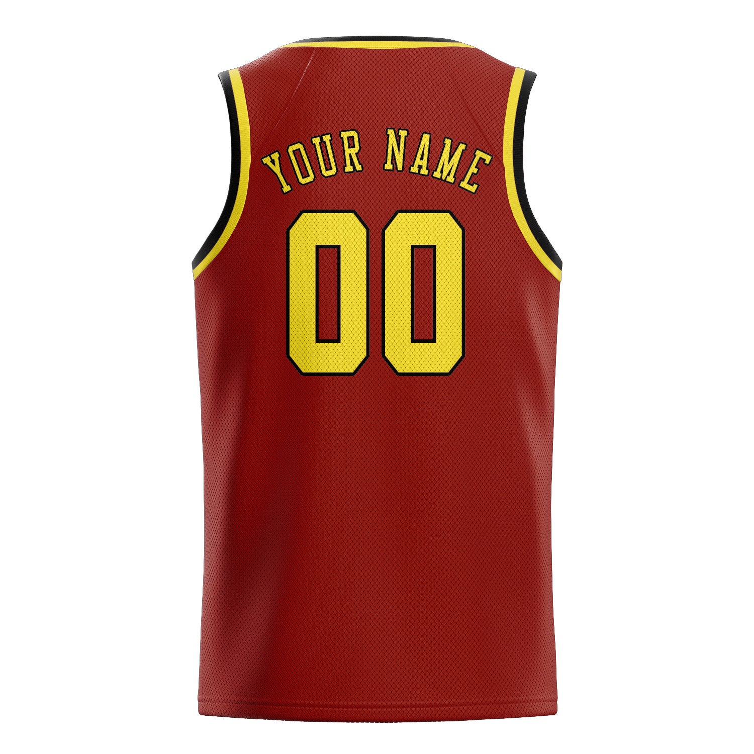 Custom Coral Red Light Yellow Basketball Jersey