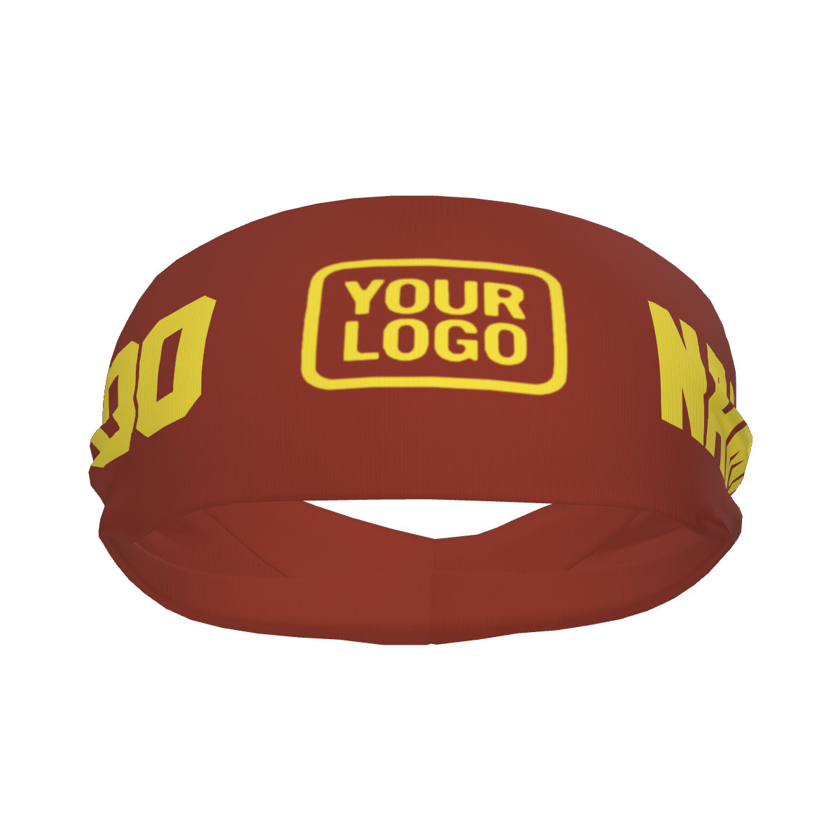 Custom Coral Red Light Yellow Sports headband