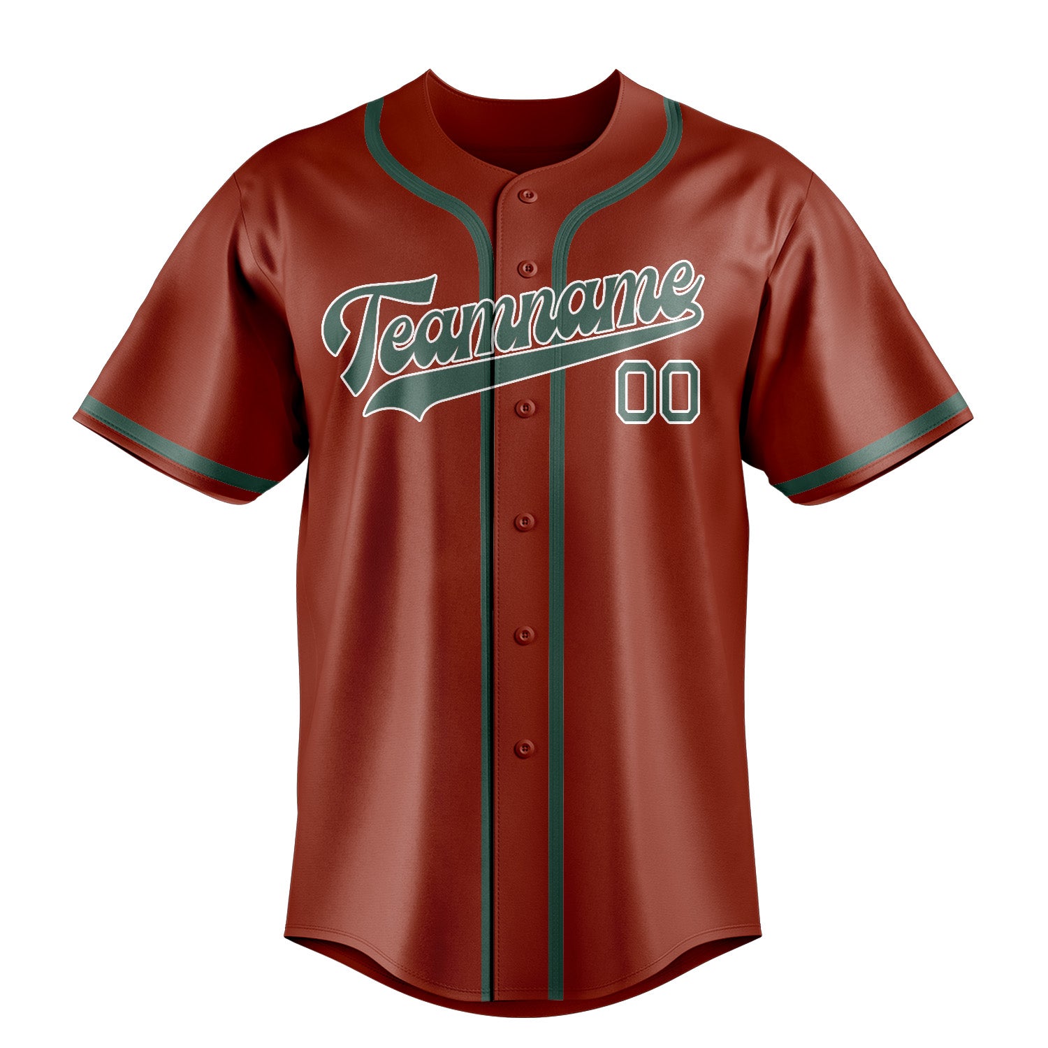 Custom Coral Red Blue Green Baseball Jersey
