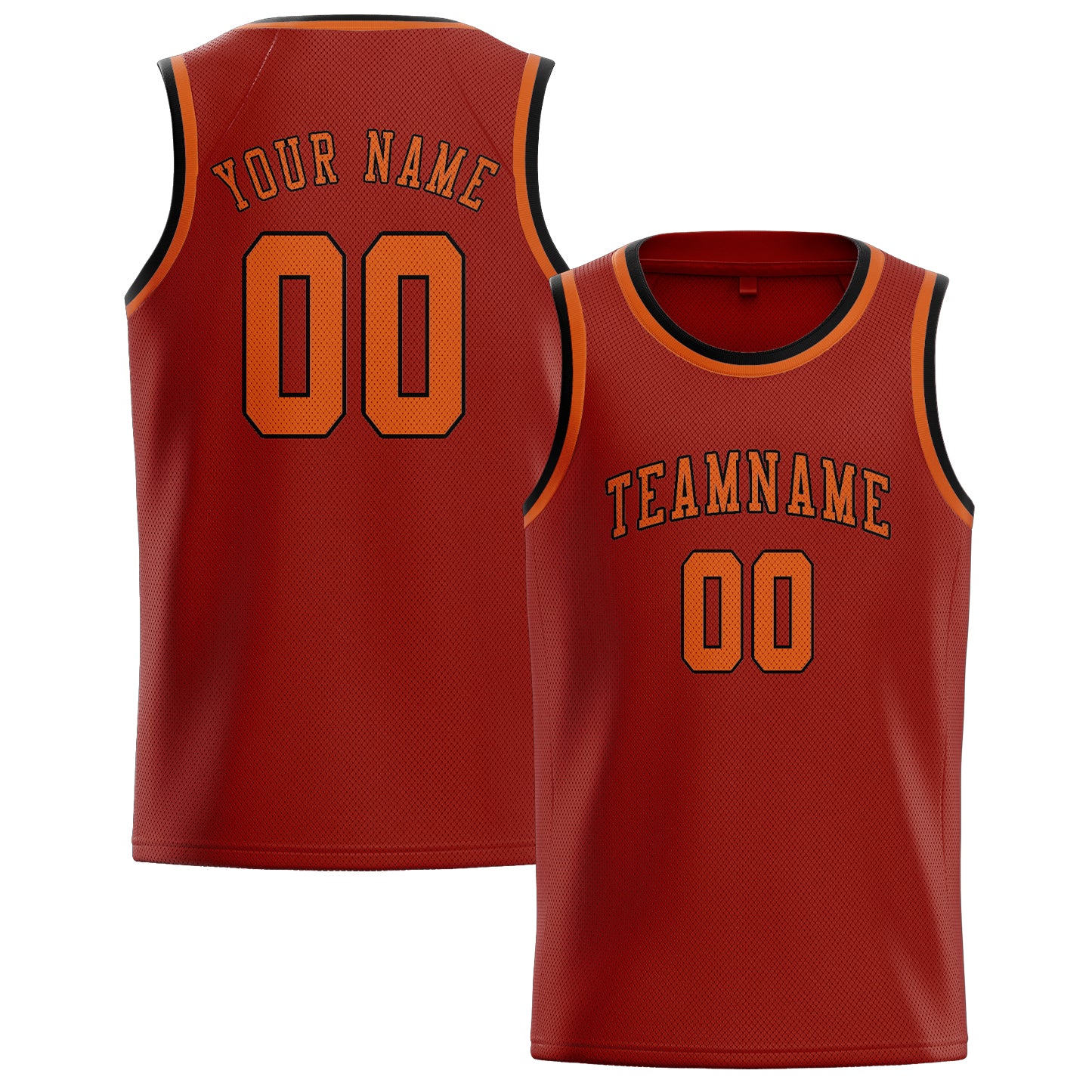 Custom Coral Red Orange Basketball Jersey