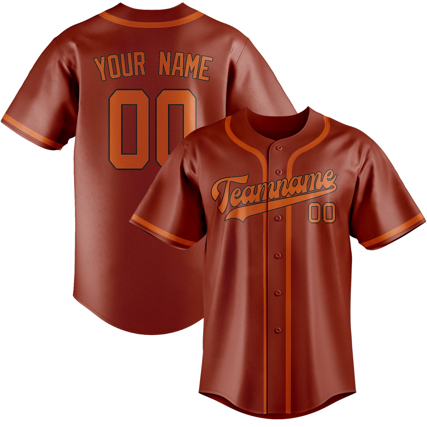 Custom Coral Red Orange Baseball Jersey