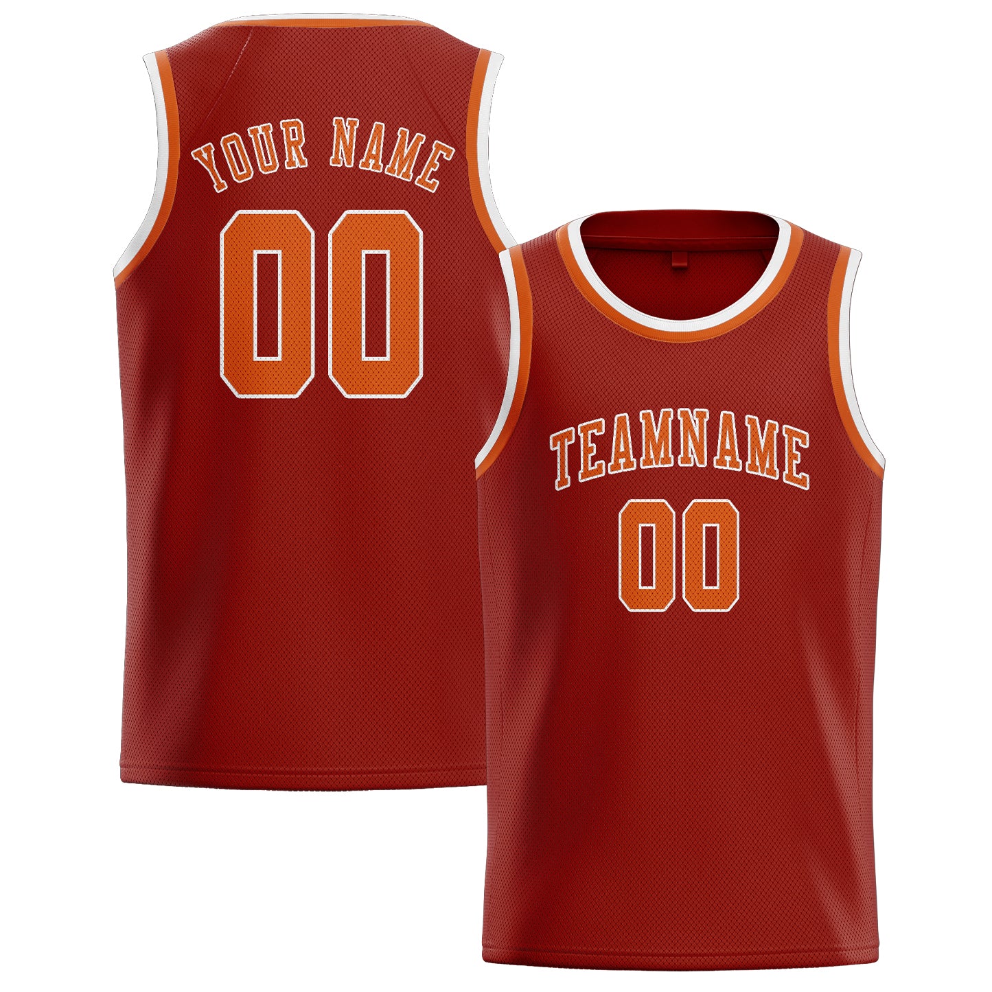 Custom Coral Red Orange Basketball Jersey