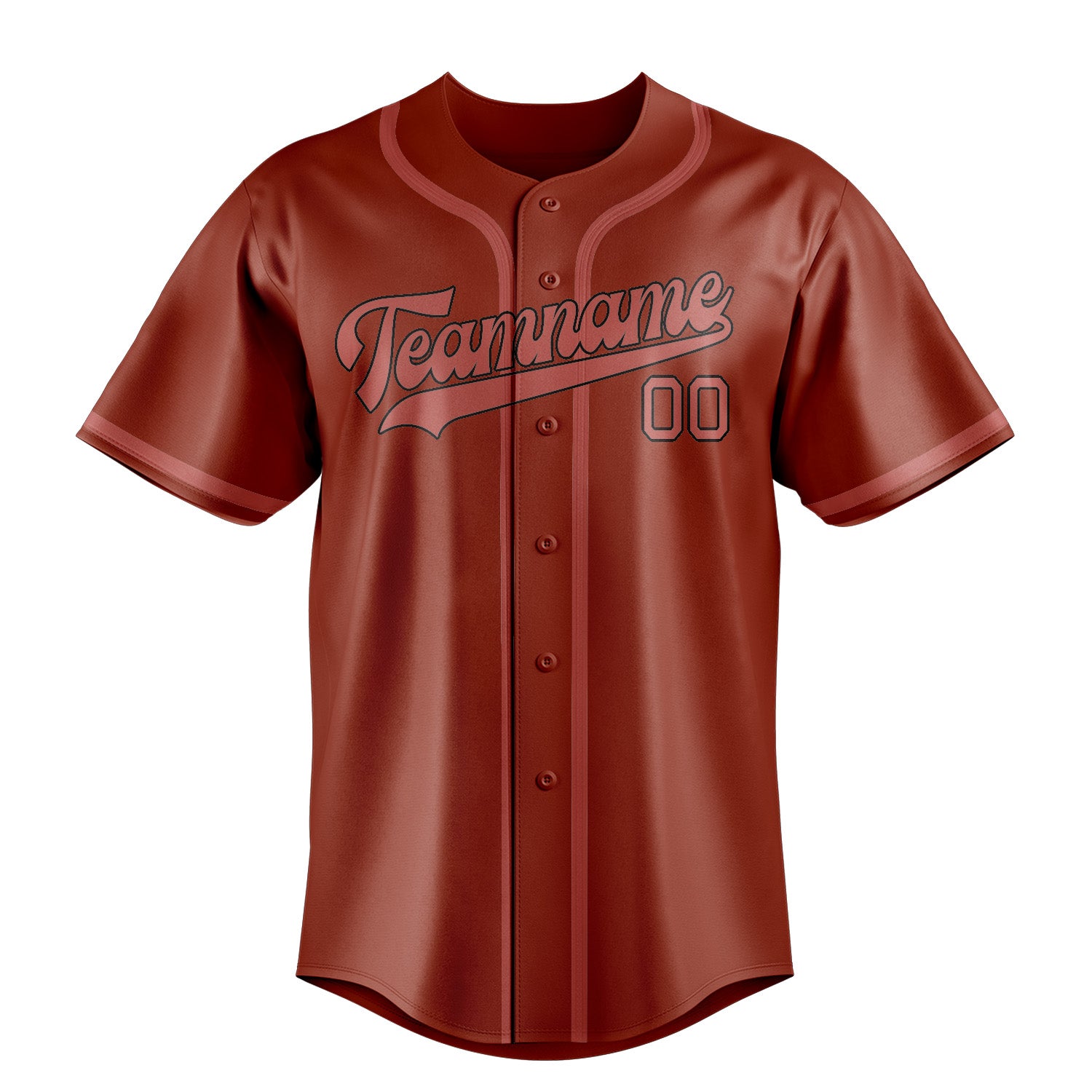 Custom Coral Red Copper Rose Baseball Jersey