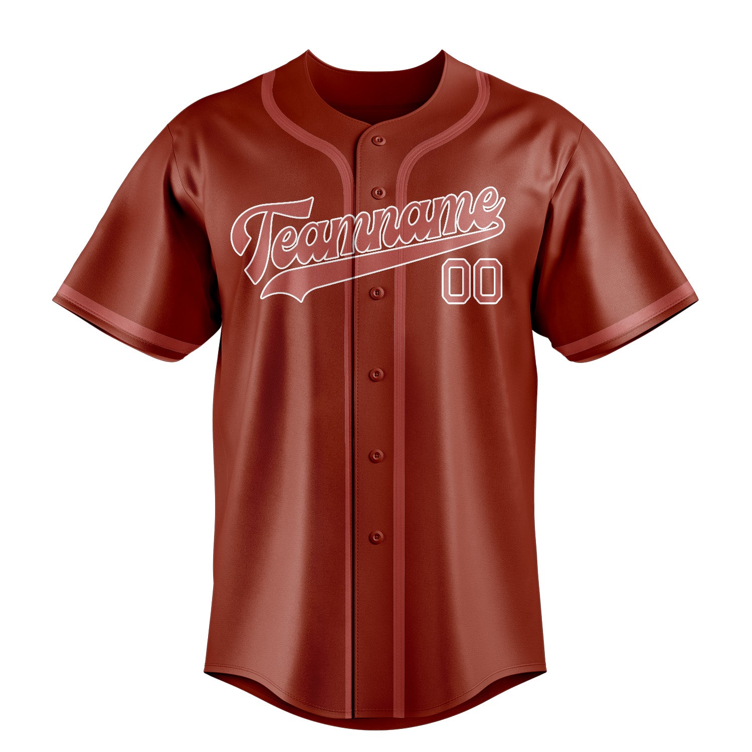 Custom Coral Red Copper Rose Baseball Jersey