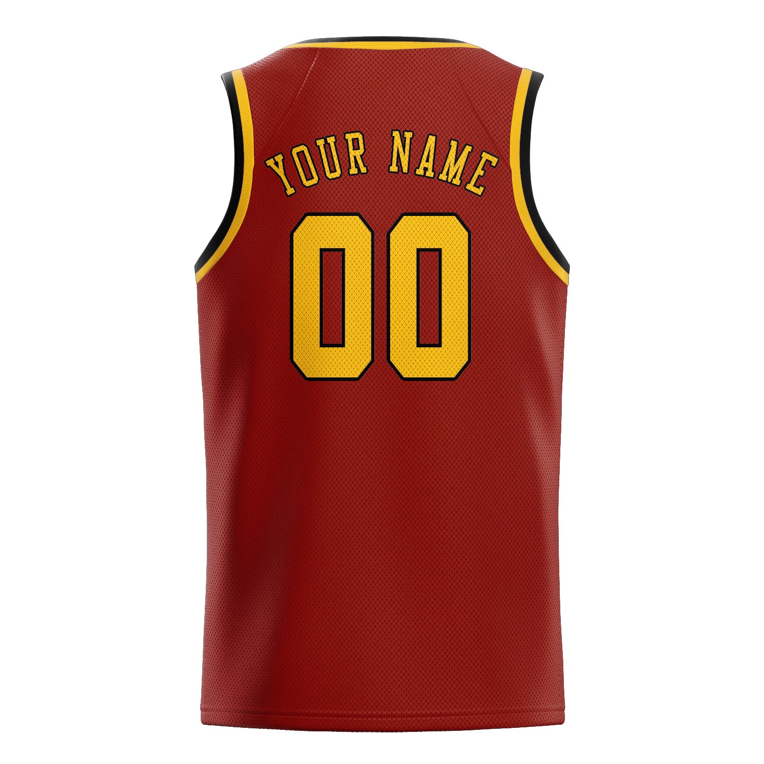 Custom Coral Red Gold Basketball Jersey