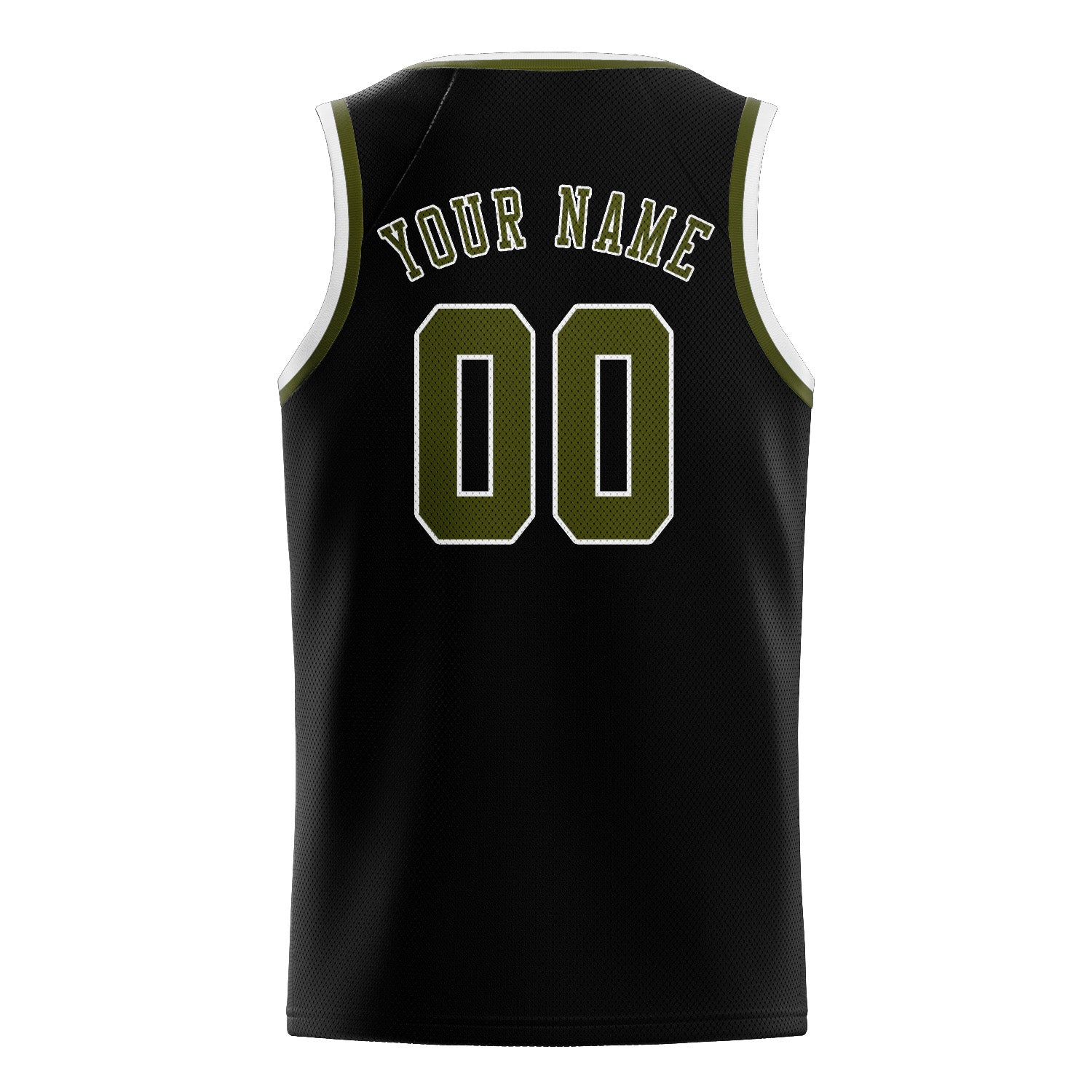 Custom Black Olive Basketball Jersey