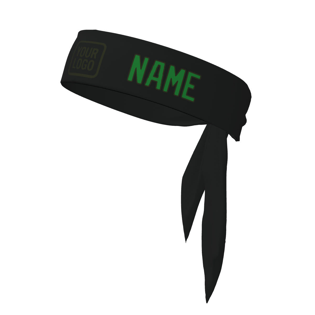 Custom Black Emerald Green Headband
