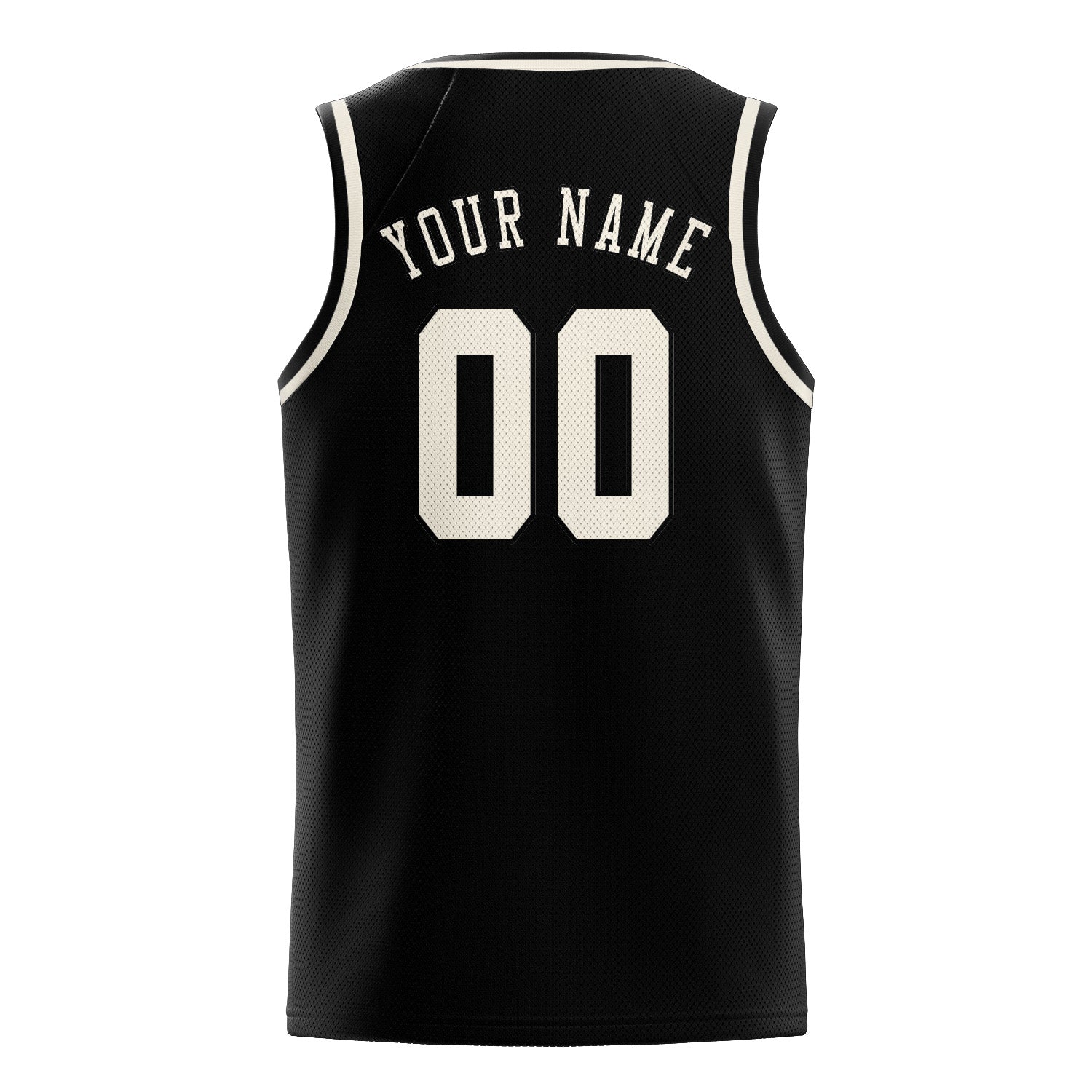 Custom Black Cream Basketball Jersey