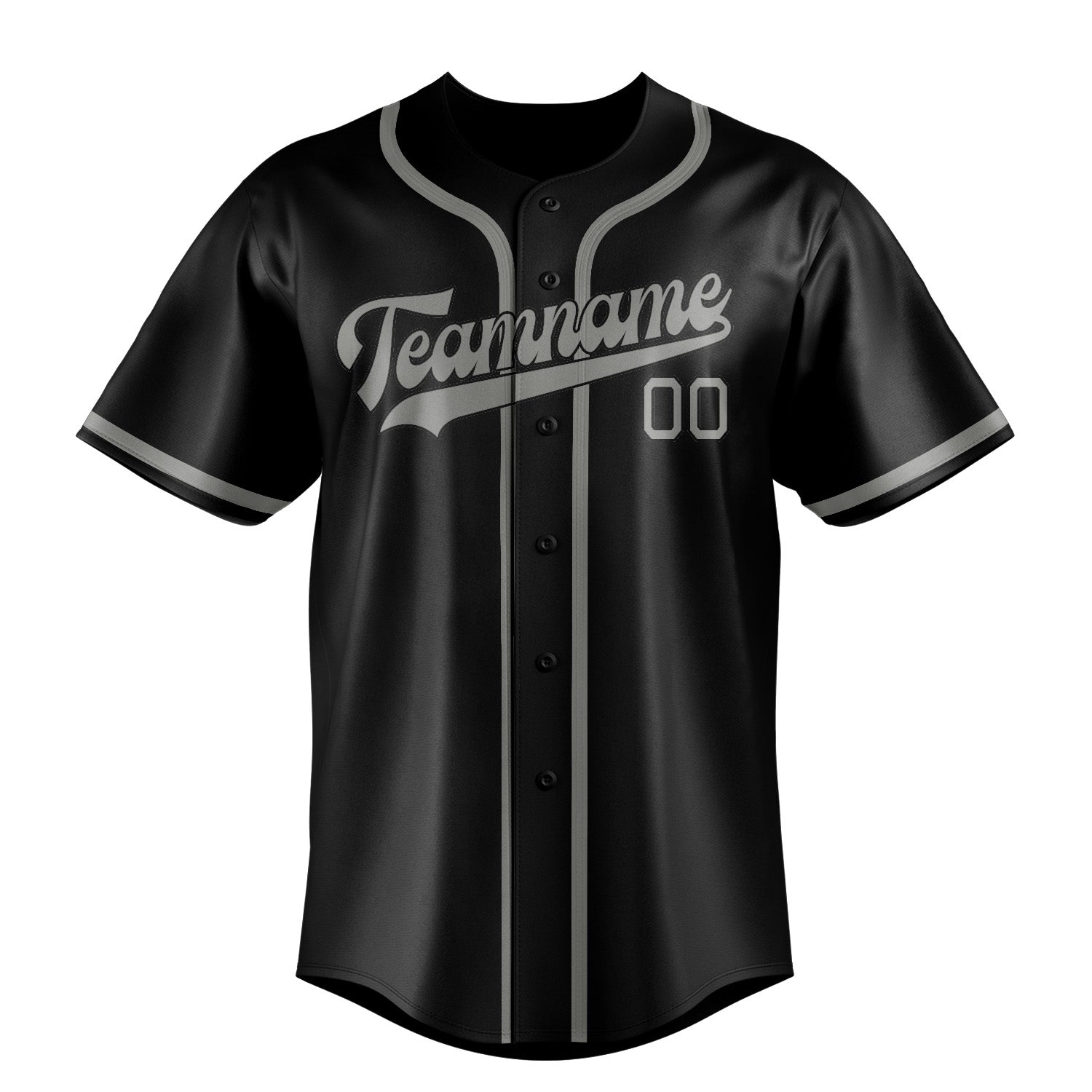 Custom Black Gray Baseball Jersey