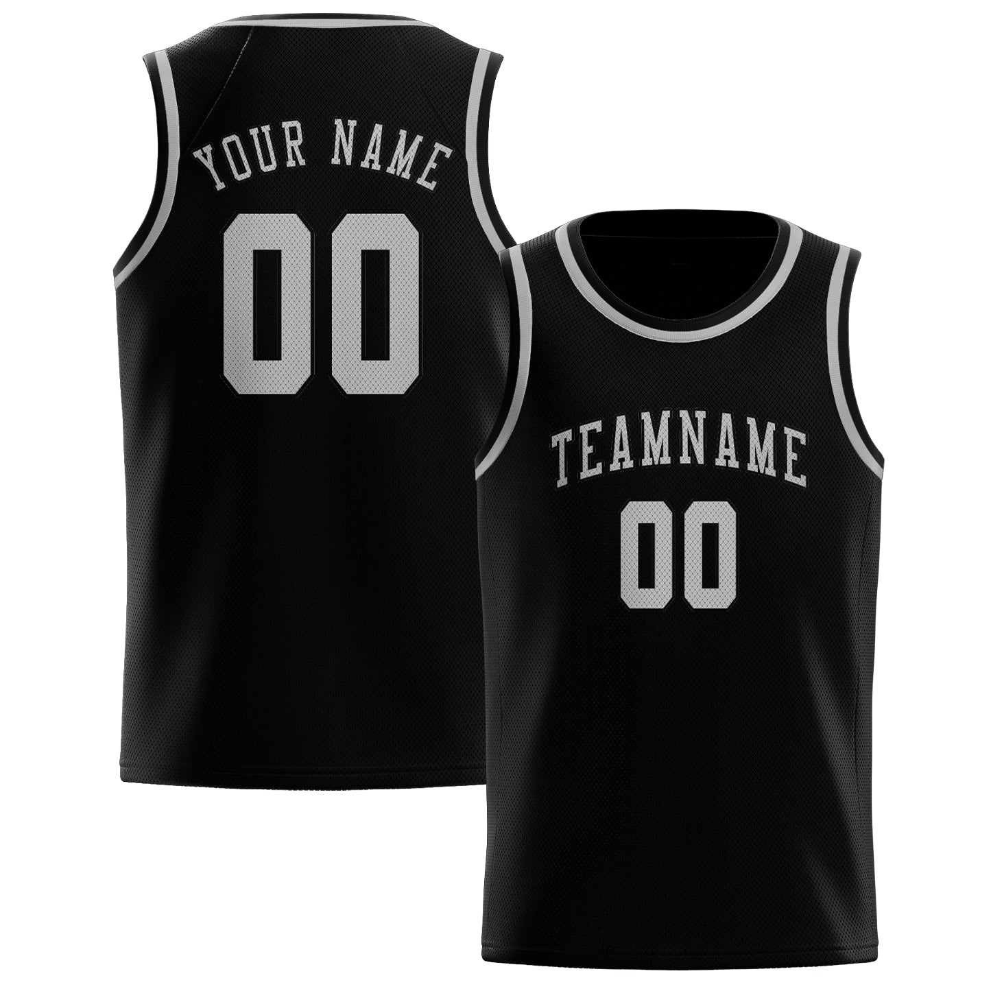 Custom Black Gray Basketball Jersey