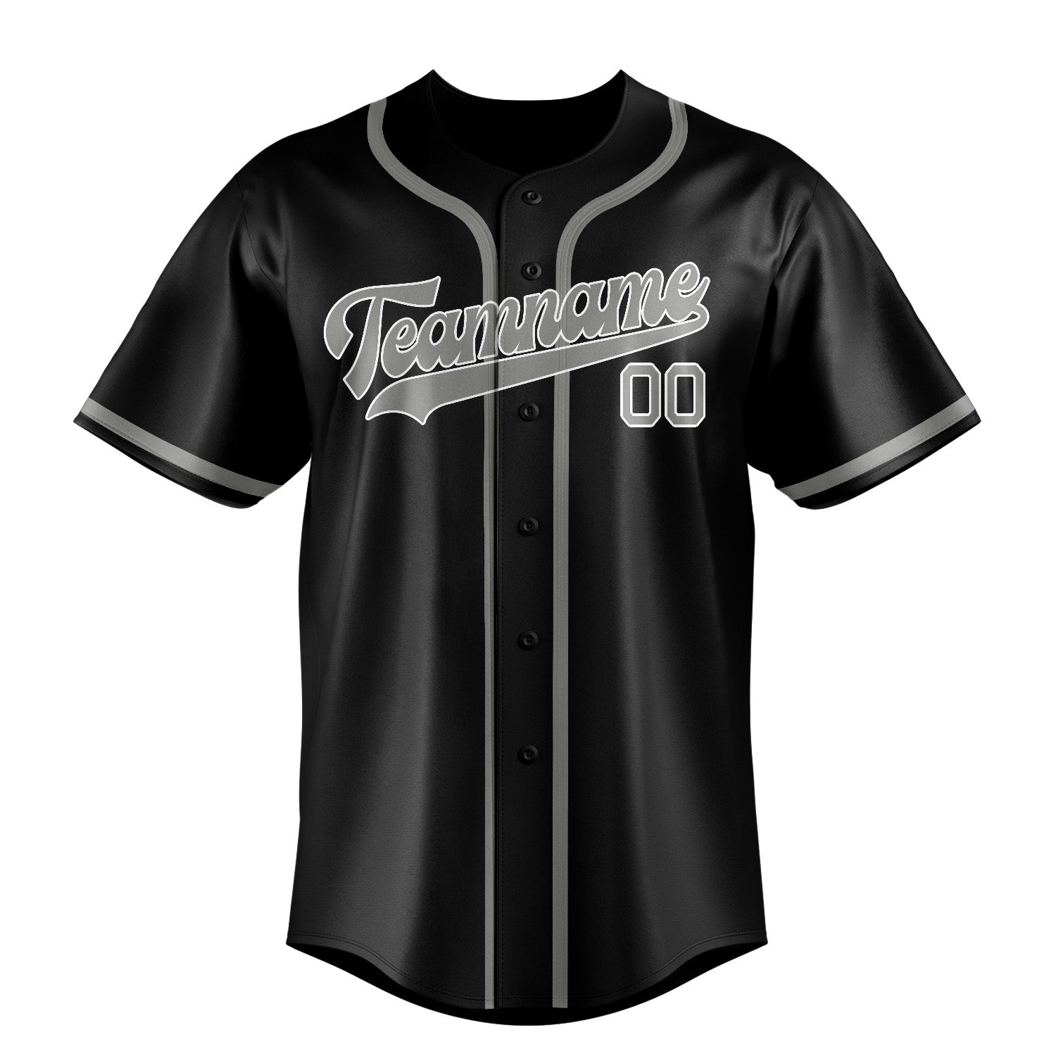 Custom Black Gray Baseball Jersey