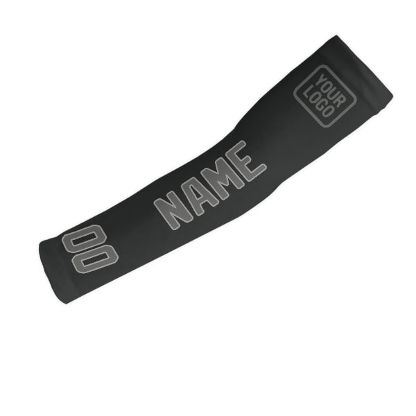 Custom Black Dark Grey Arm Sleeve