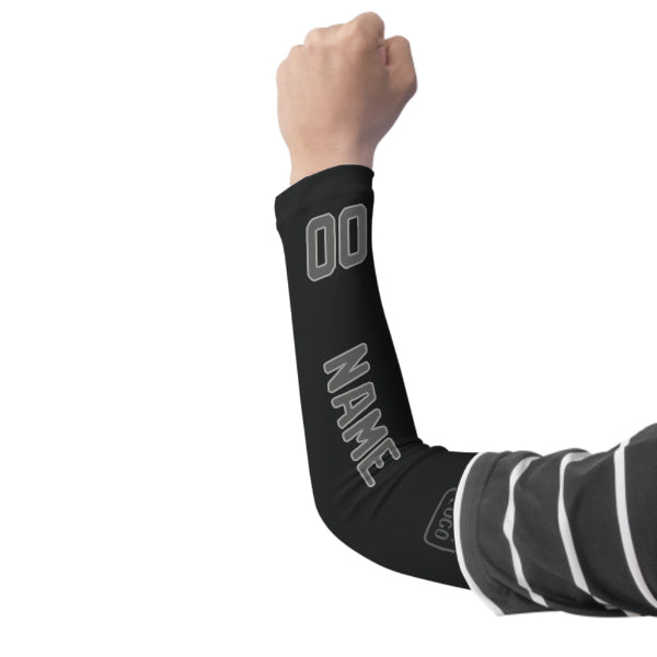Custom Black Dark Grey Arm Sleeve