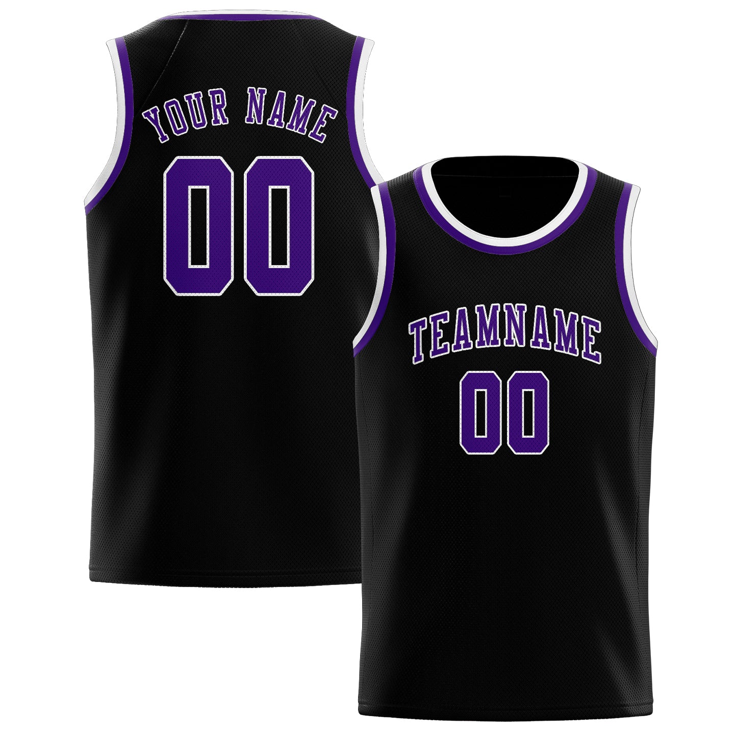 Custom Black Purple Basketball Jersey