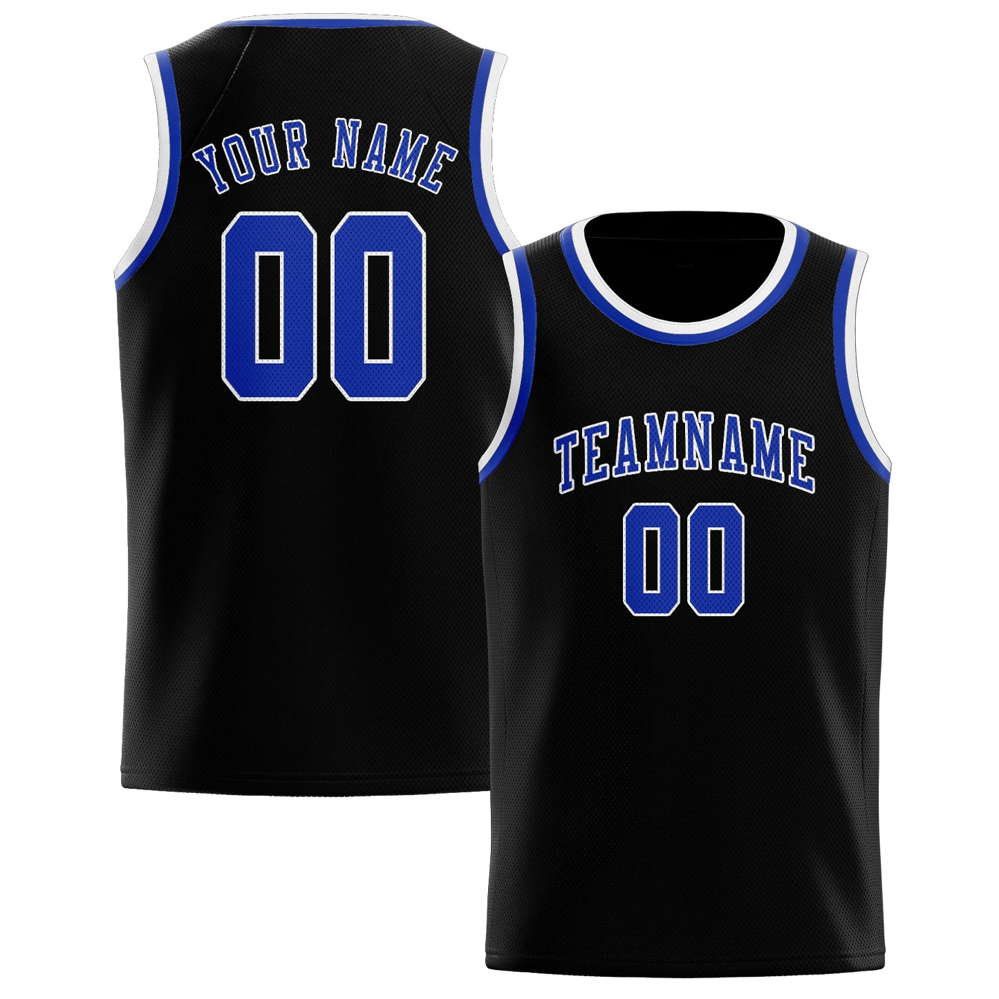 Custom Black Sky Blue Basketball Jersey