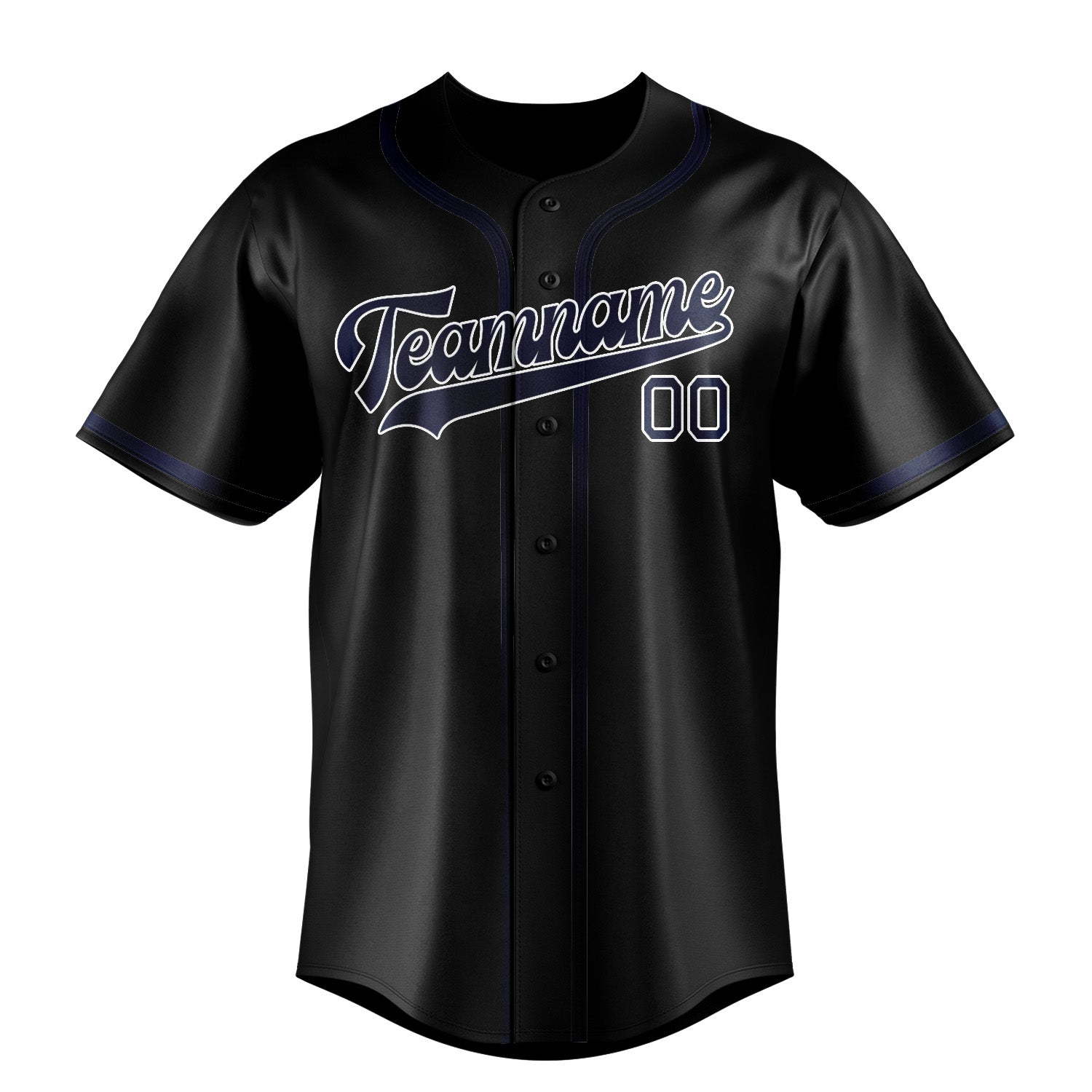 Custom Black Blue Baseball Jersey