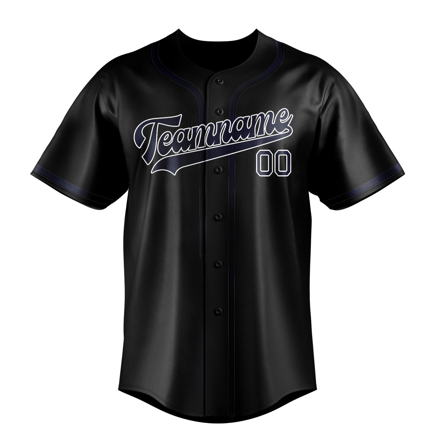 Custom Black Navy Baseball Jersey