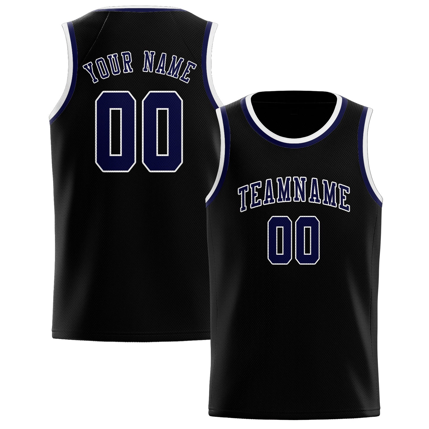Custom Black Navy Basketball Jersey