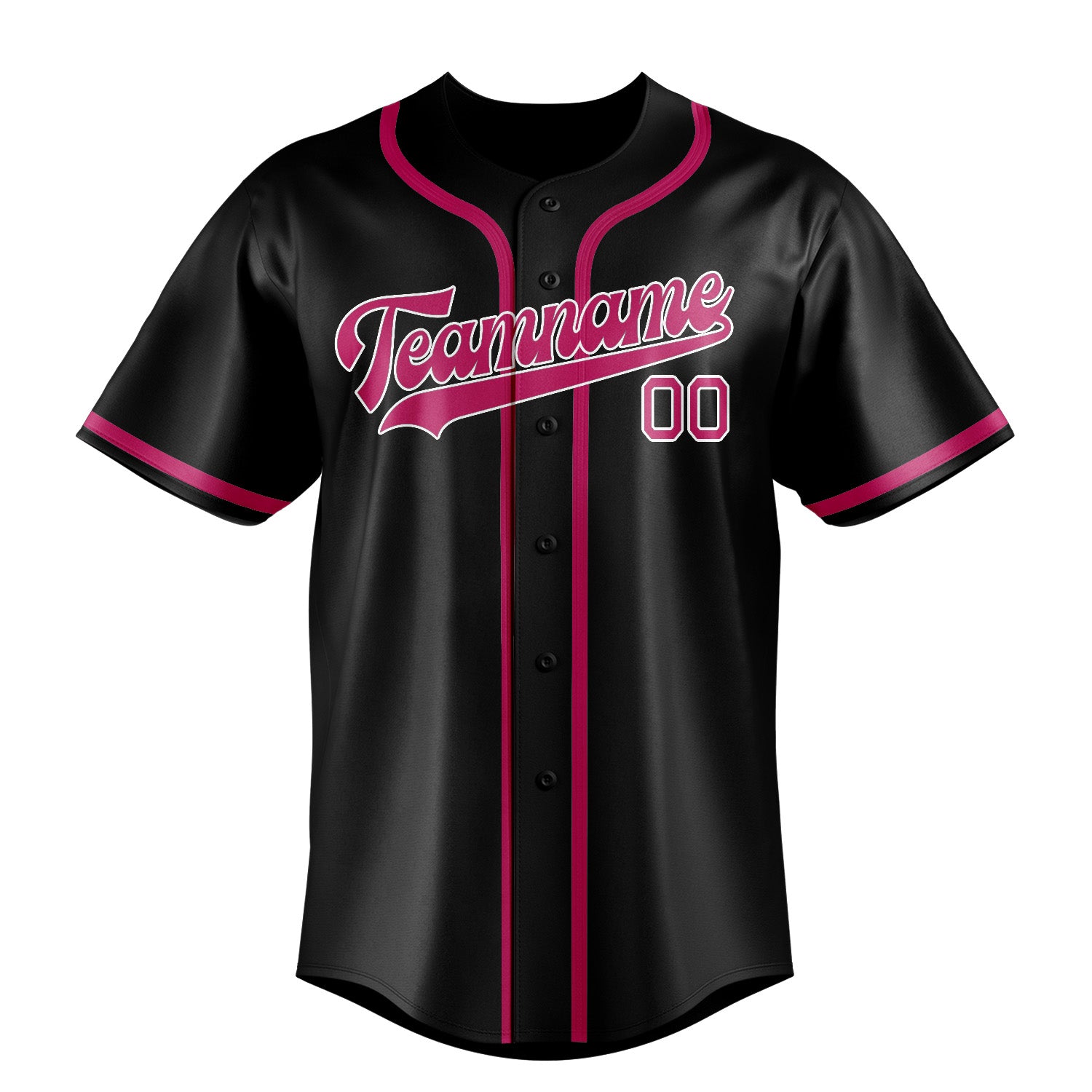 Custom Black Pink Baseball Jersey