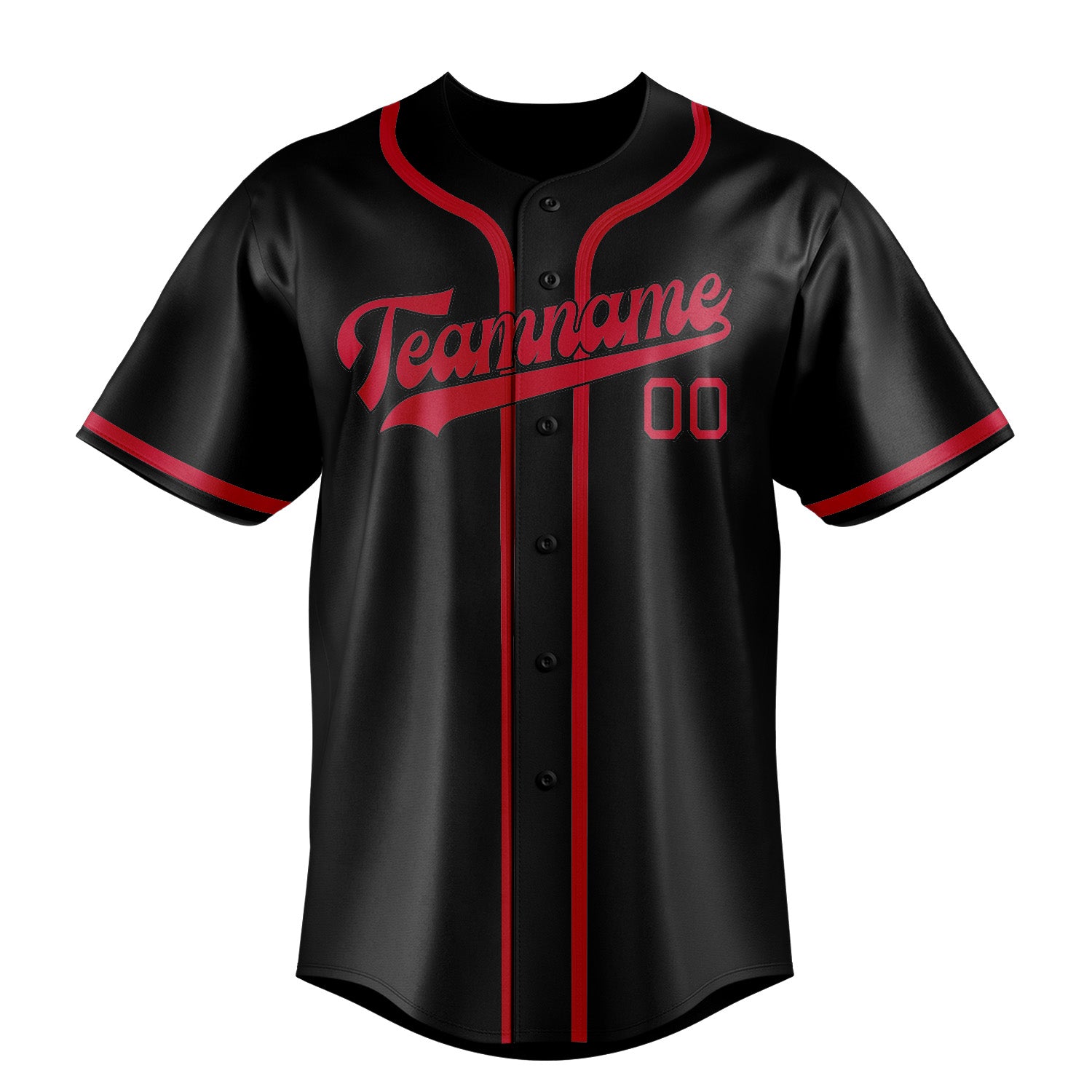 Custom Black Red Baseball Jersey