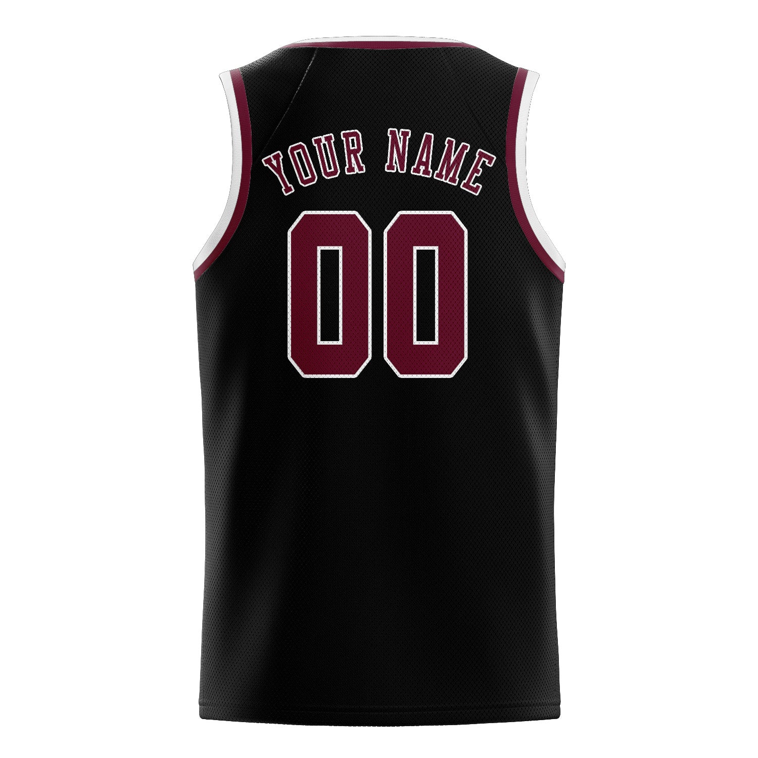 Custom Black Crimson Red Basketball Jersey