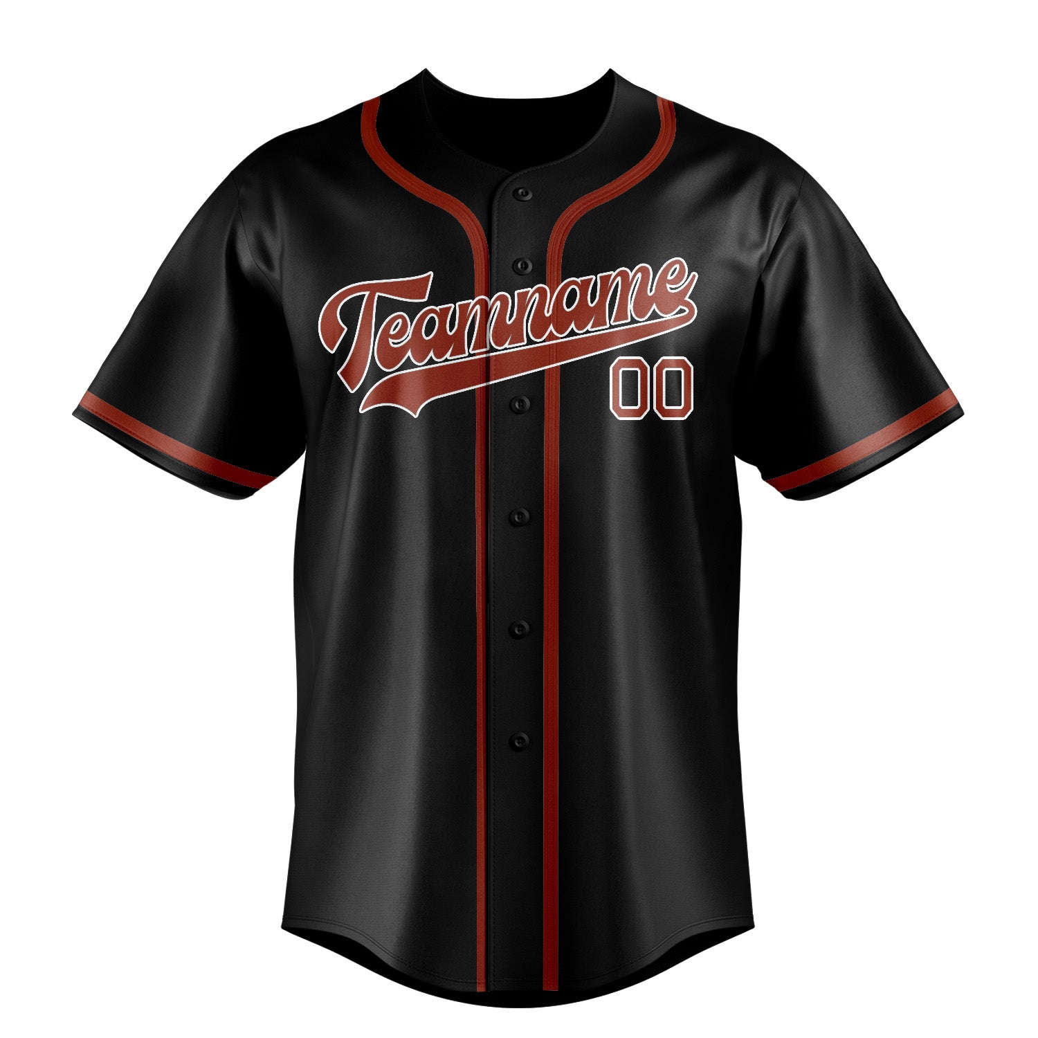 Custom Black Coral Red Baseball Jersey