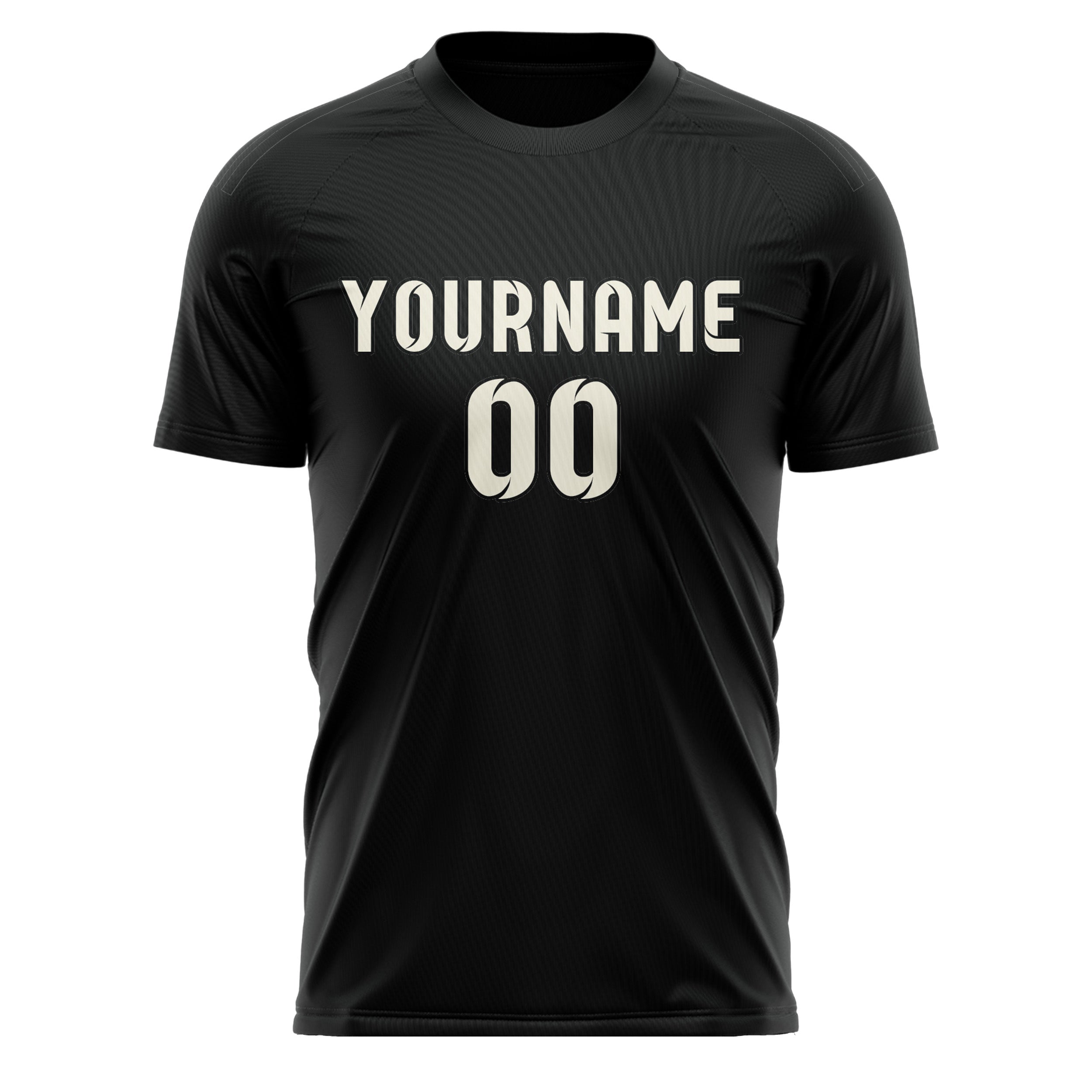 Custom Black Cream Soccer Jersey