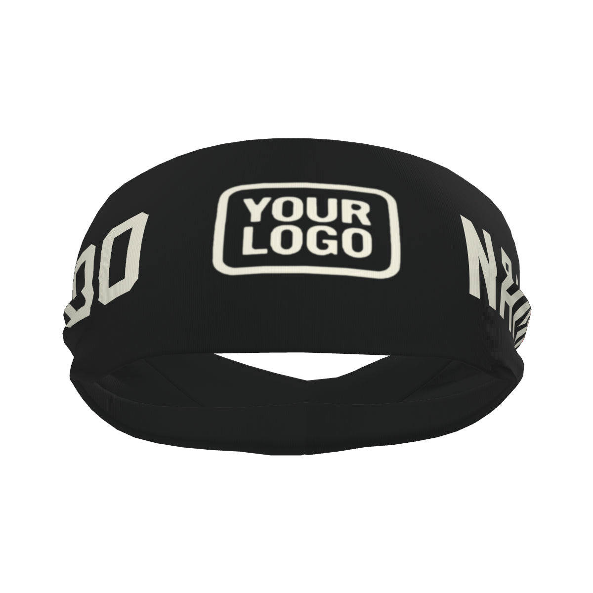 Custom Black Cream Sports headband