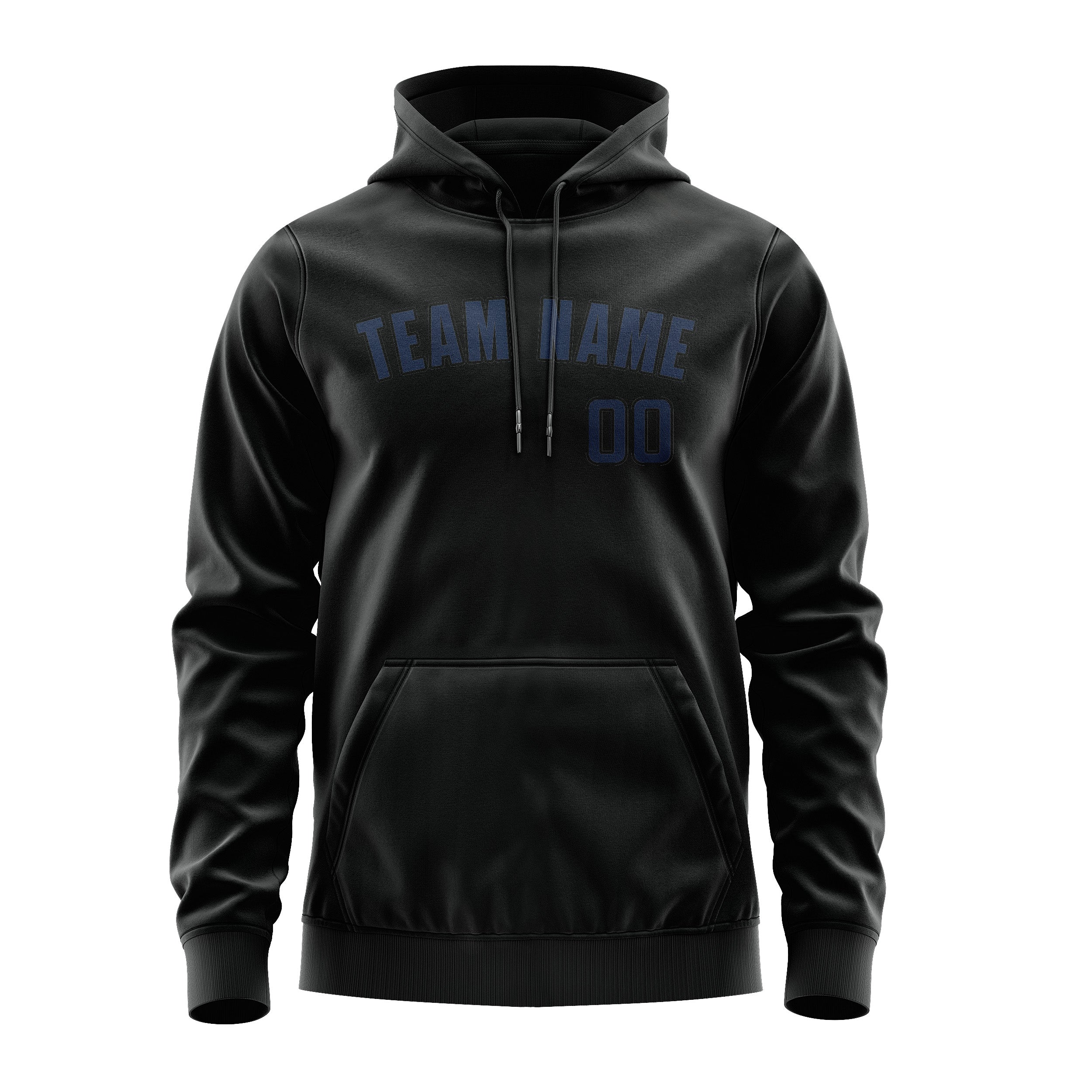 Custom Black Blue Hoodie