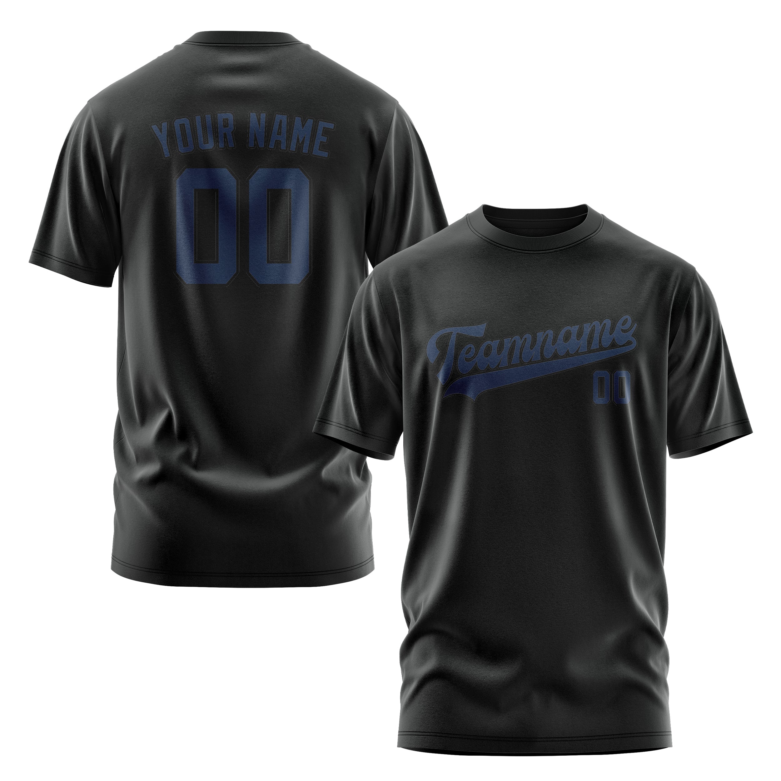 Custom Black Blue T-Shirt