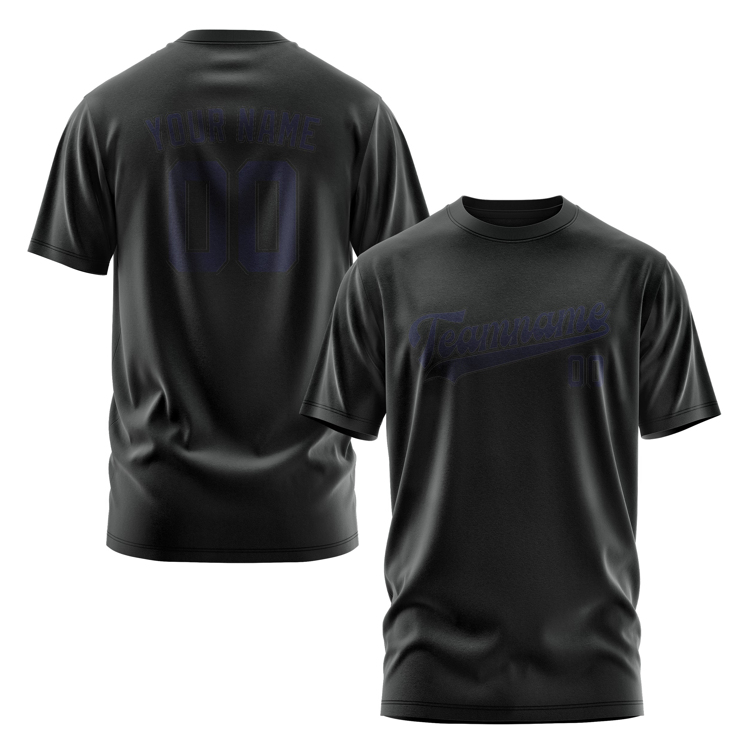 Custom Black Navy T-Shirt