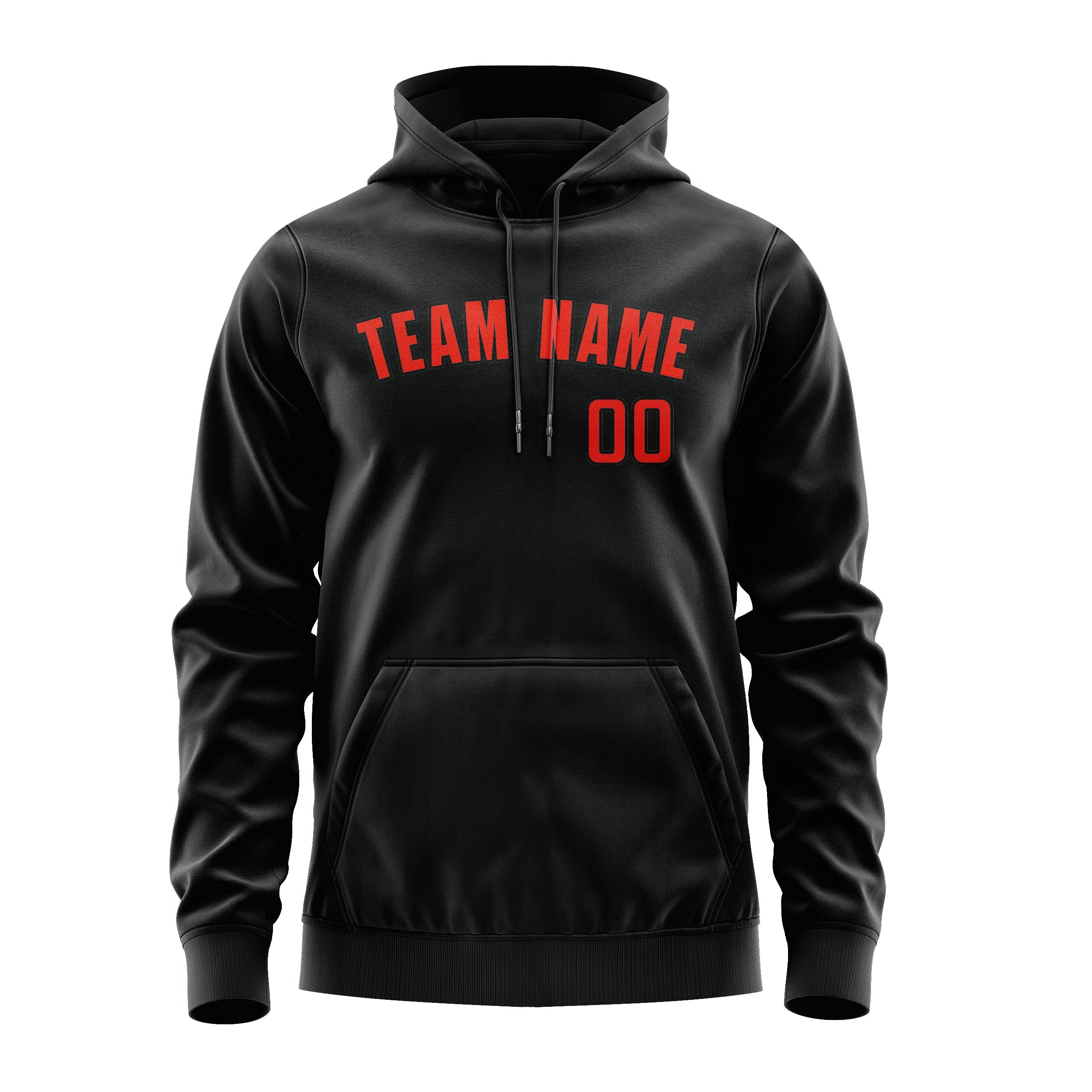 Custom Black Orange Red Hoodie