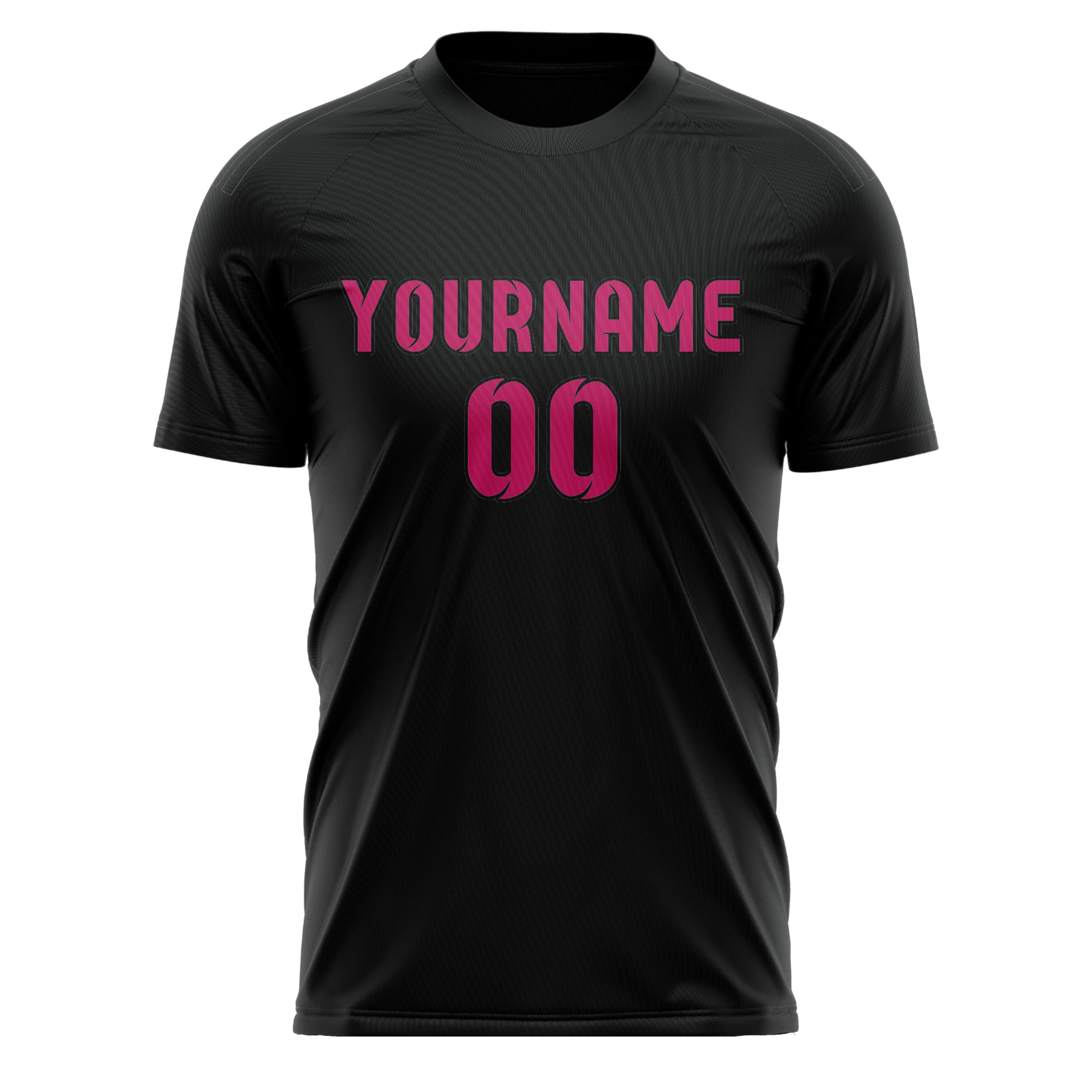 Custom Black Pink Soccer Jersey