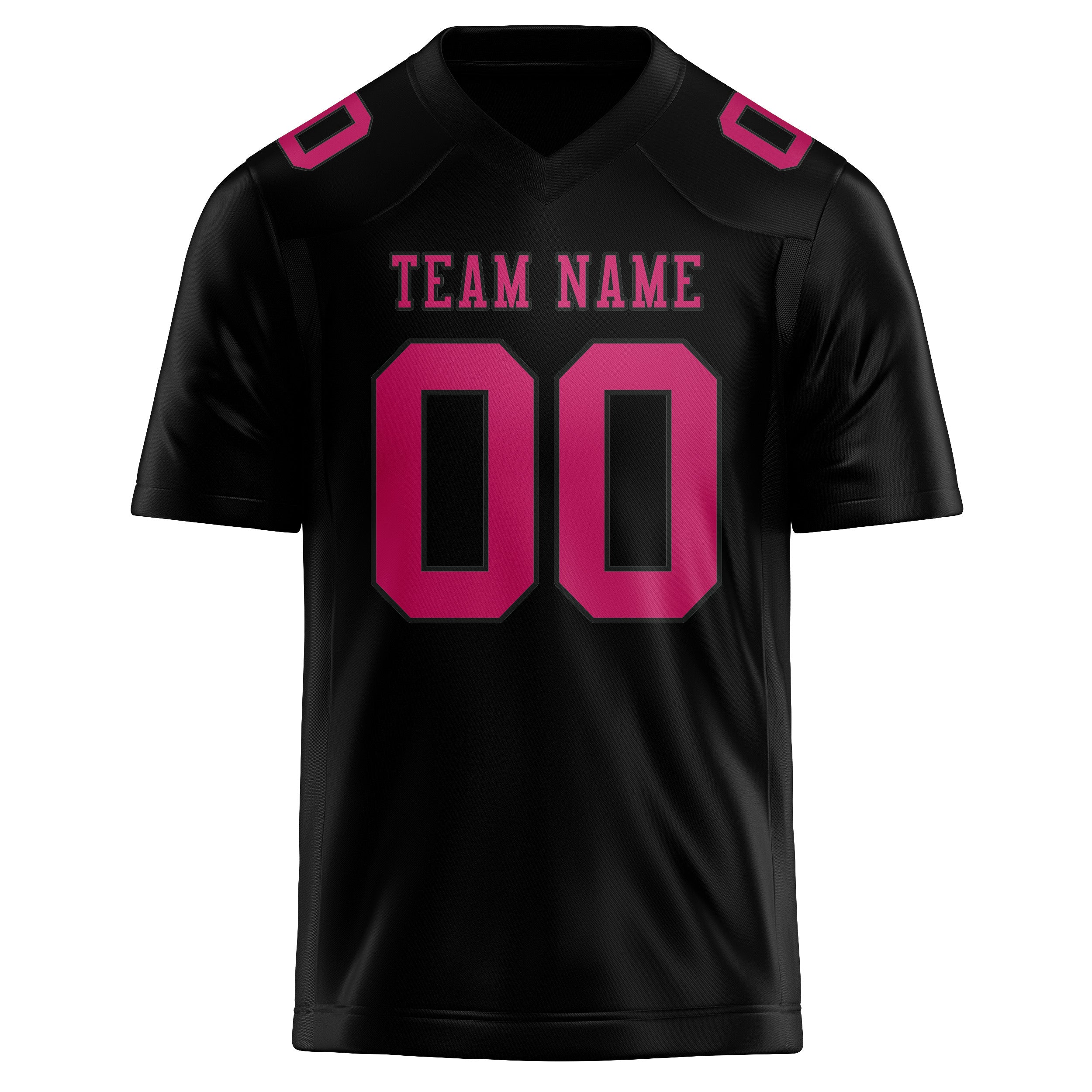 Custom Black Pink Football Jersey