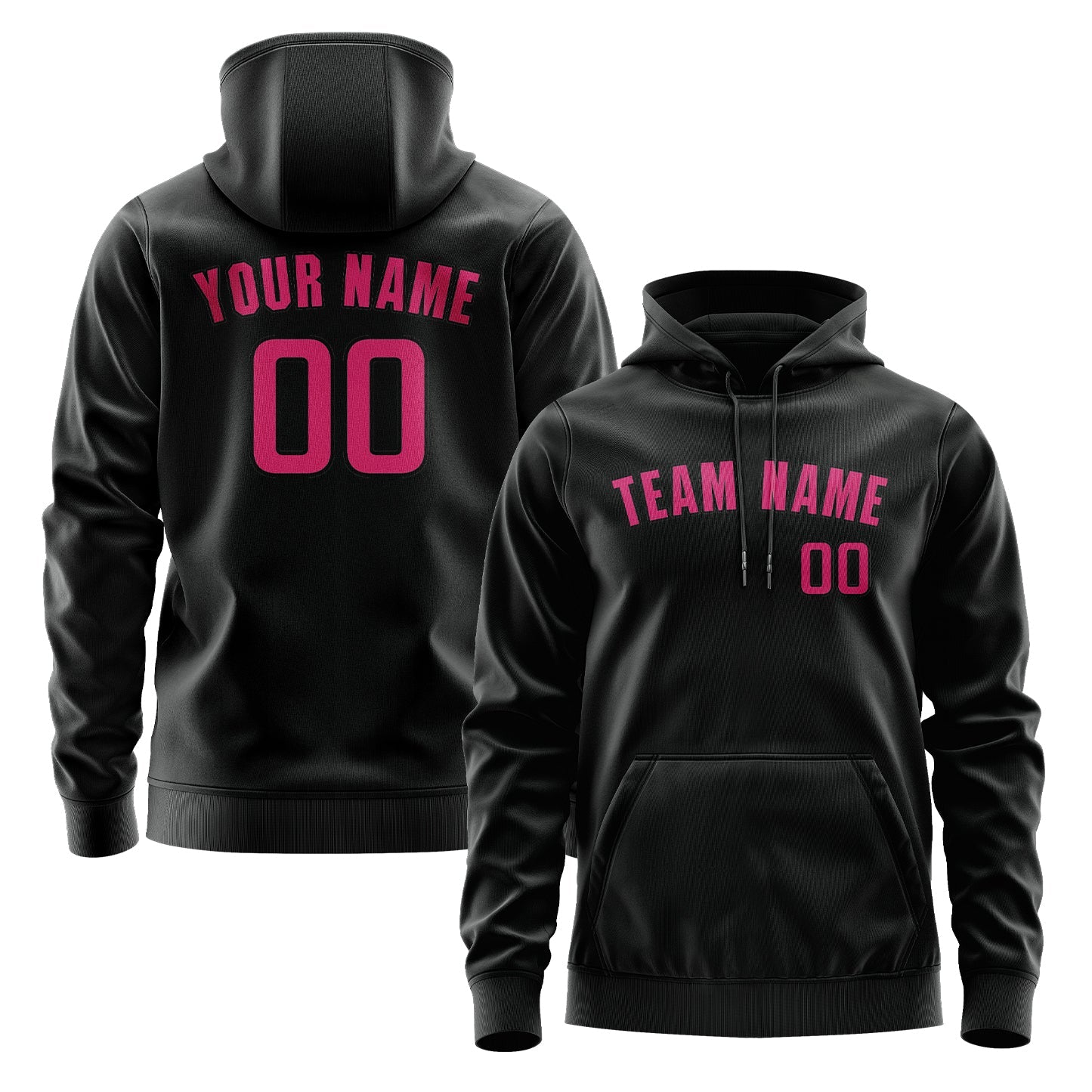Custom Black Pink Hoodie
