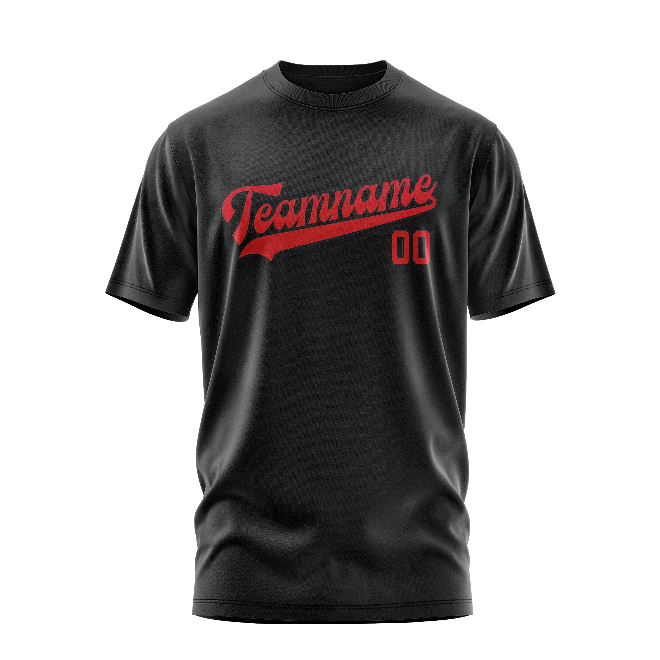 Custom Black Red T-Shirt