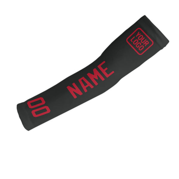 Custom Black Red Arm Sleeve