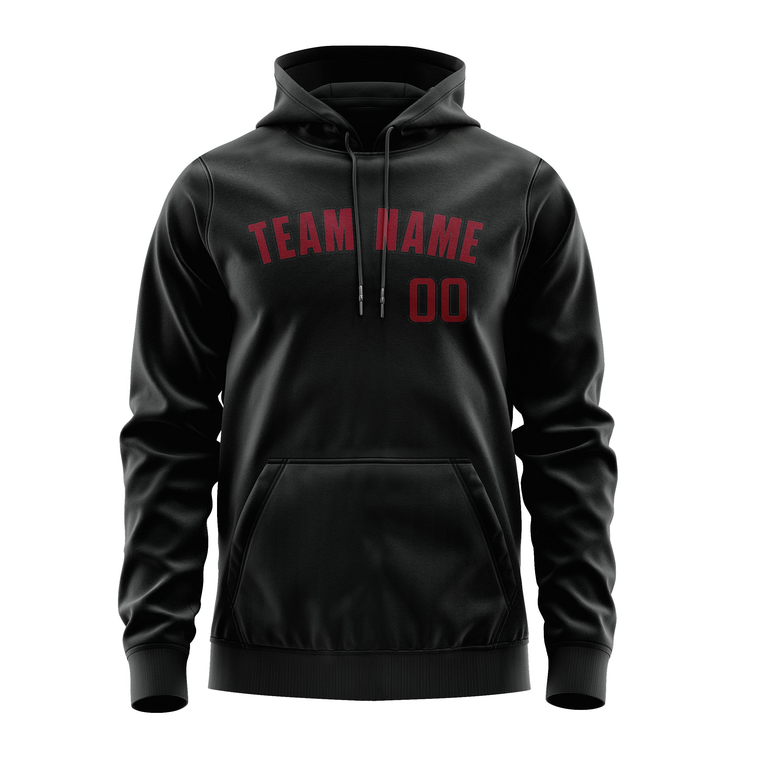 Custom Black Crimson Red Hoodie