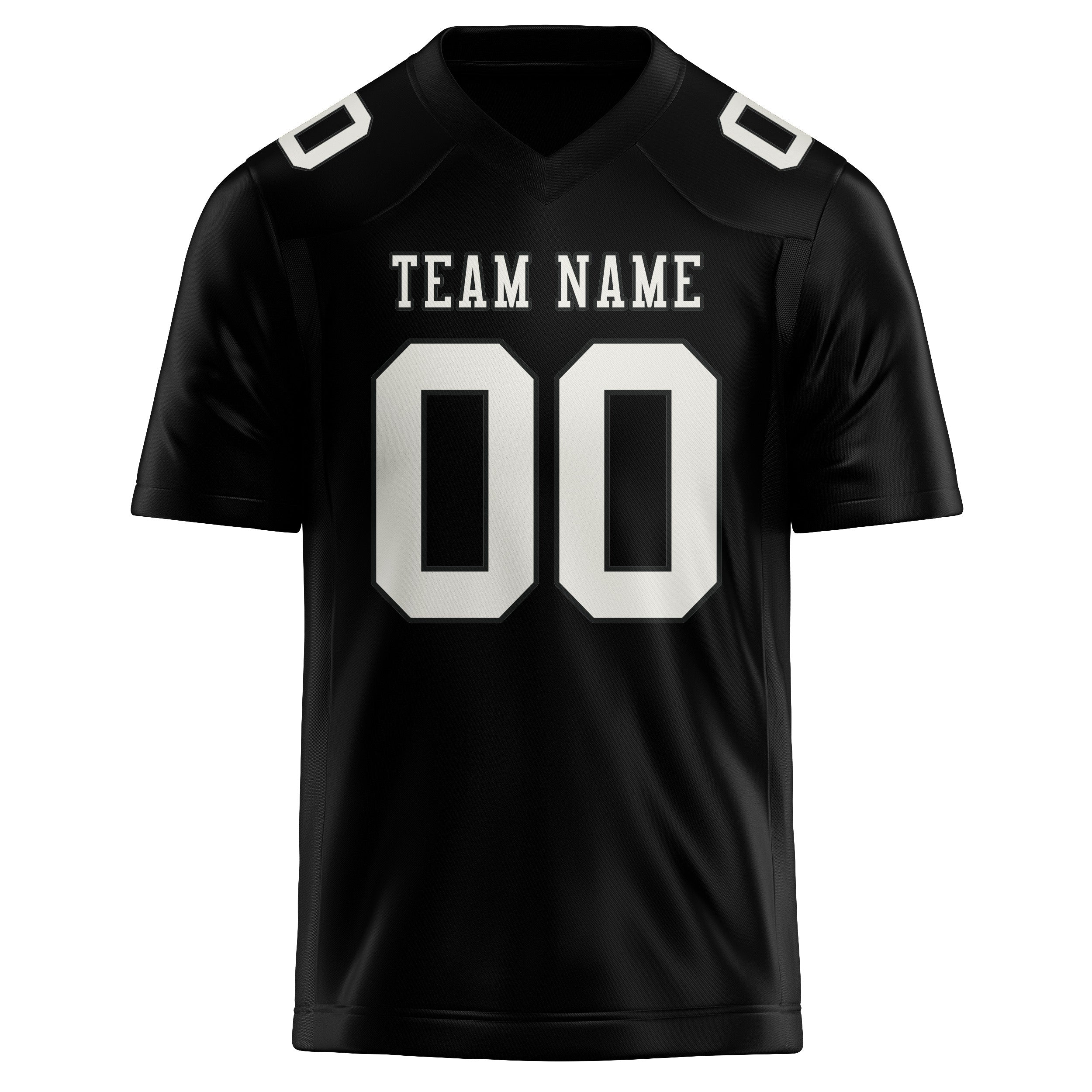 Custom Black White Football Jersey