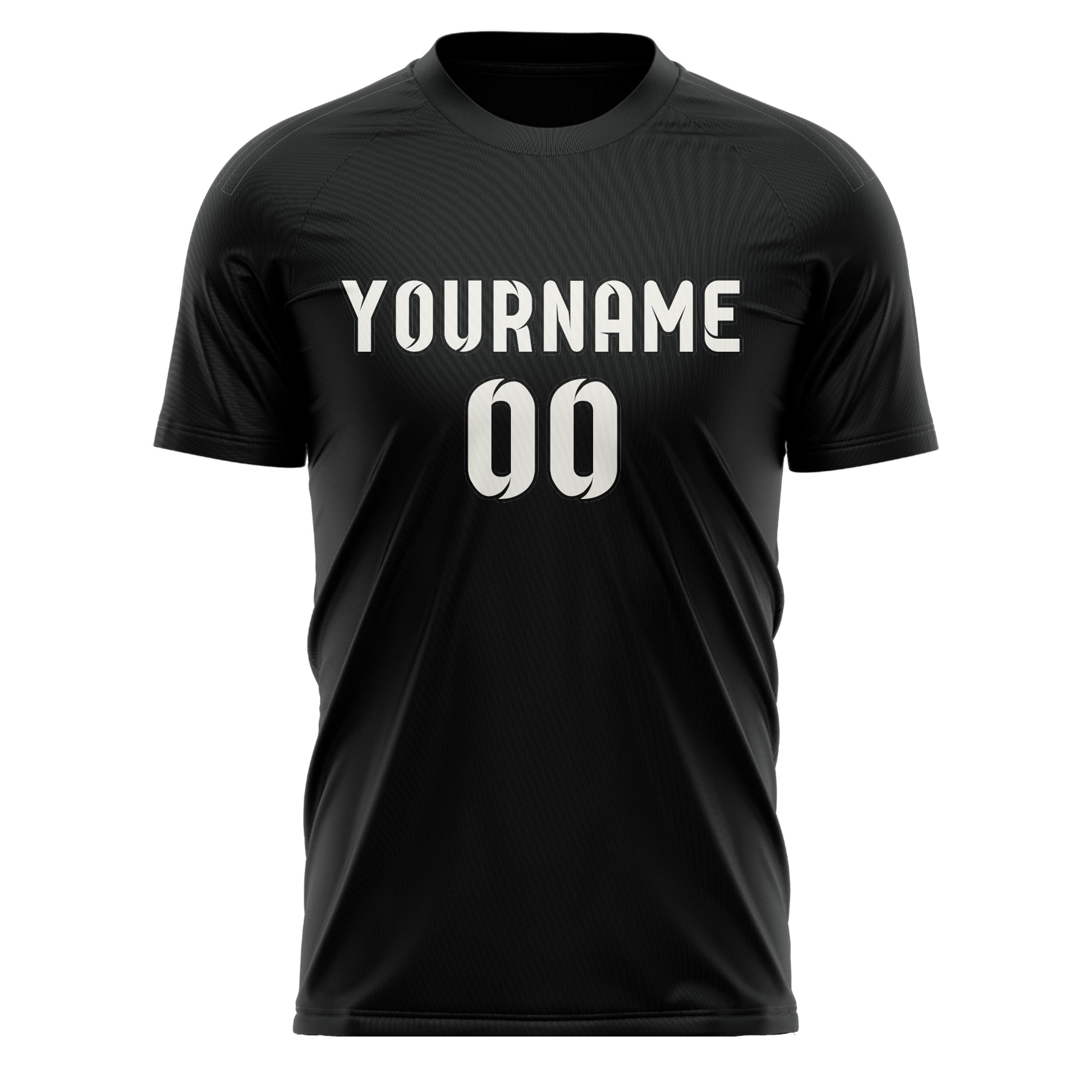 Custom Black White Soccer Jersey