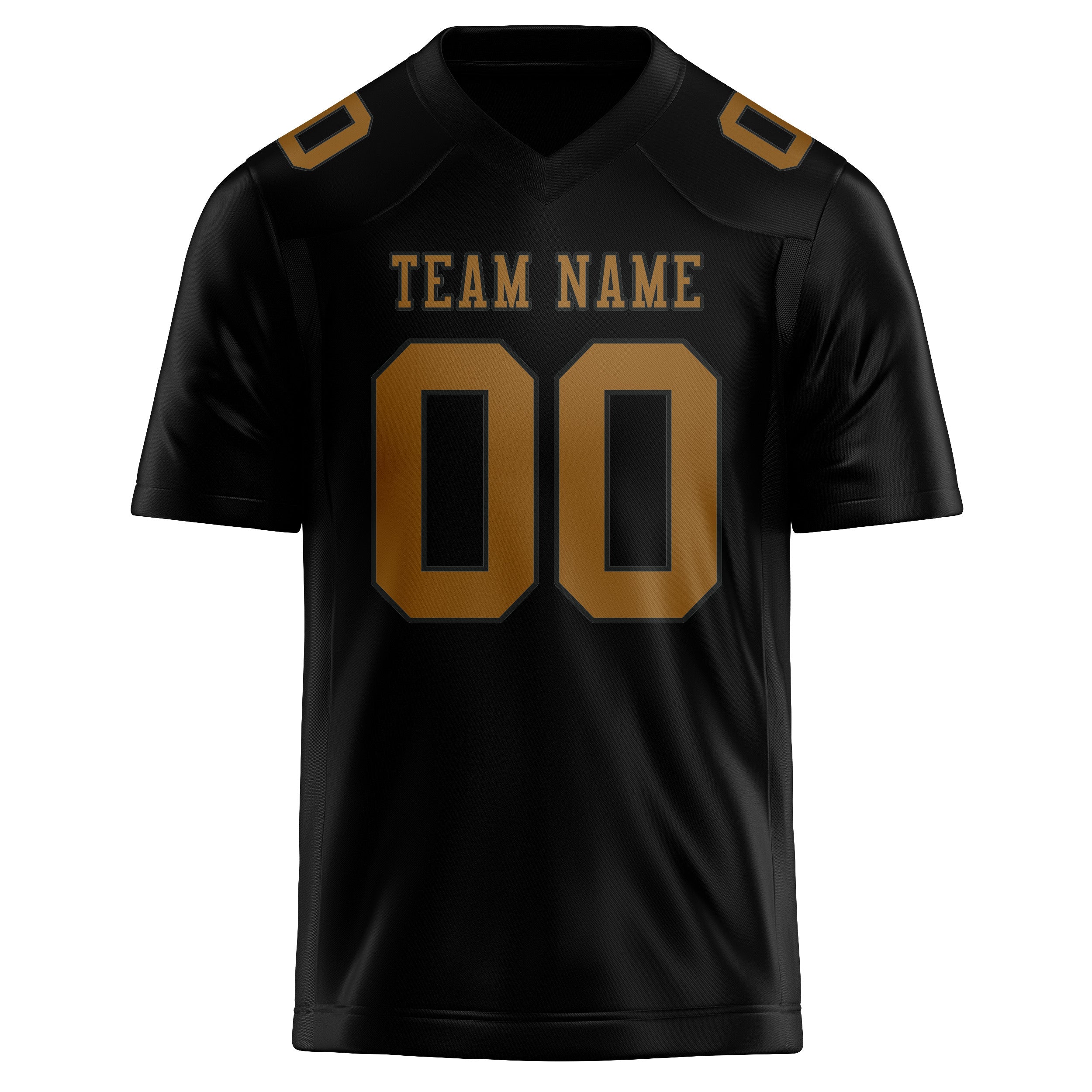 Custom Black Khaki Football Jersey