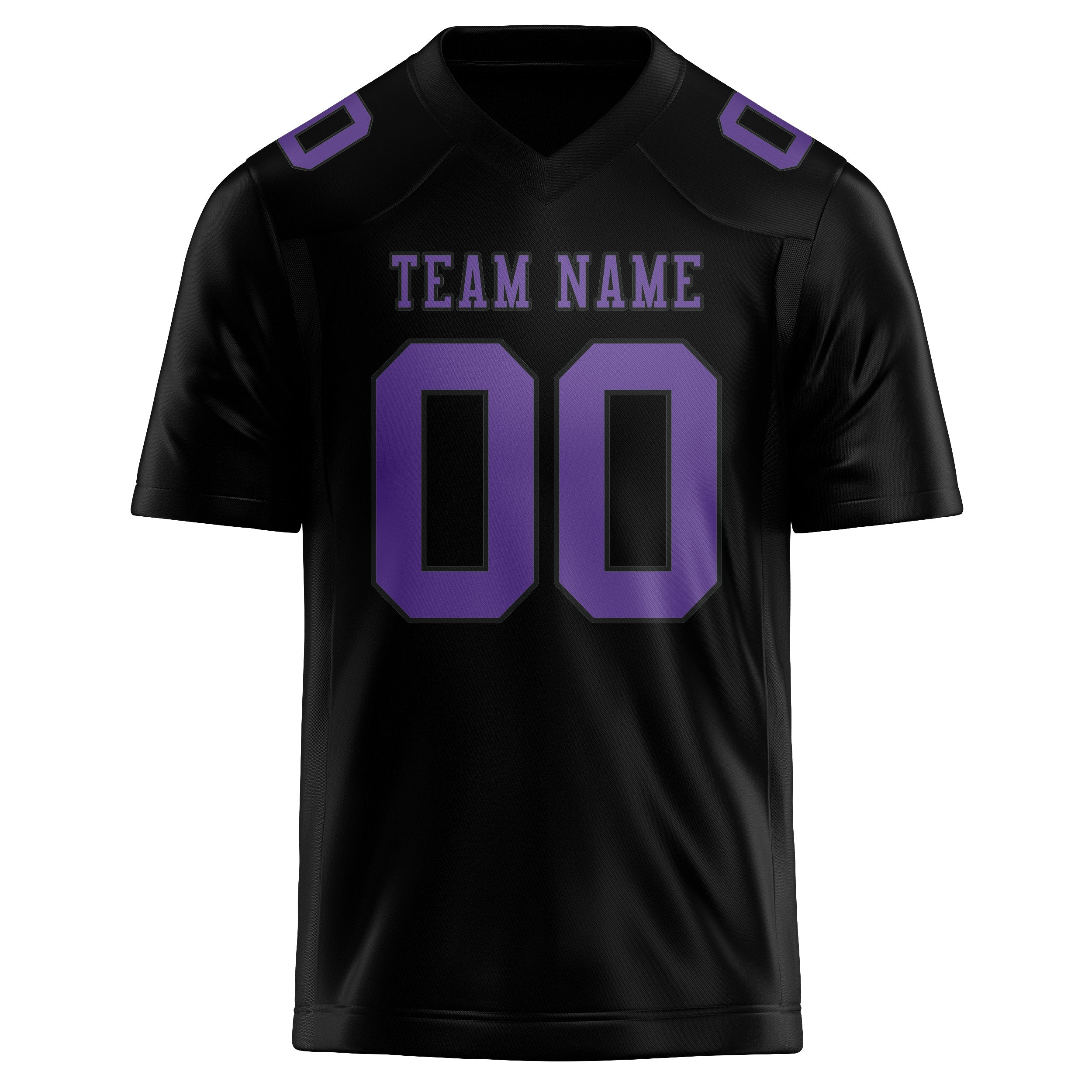 Custom Black Light Purple Football Jersey