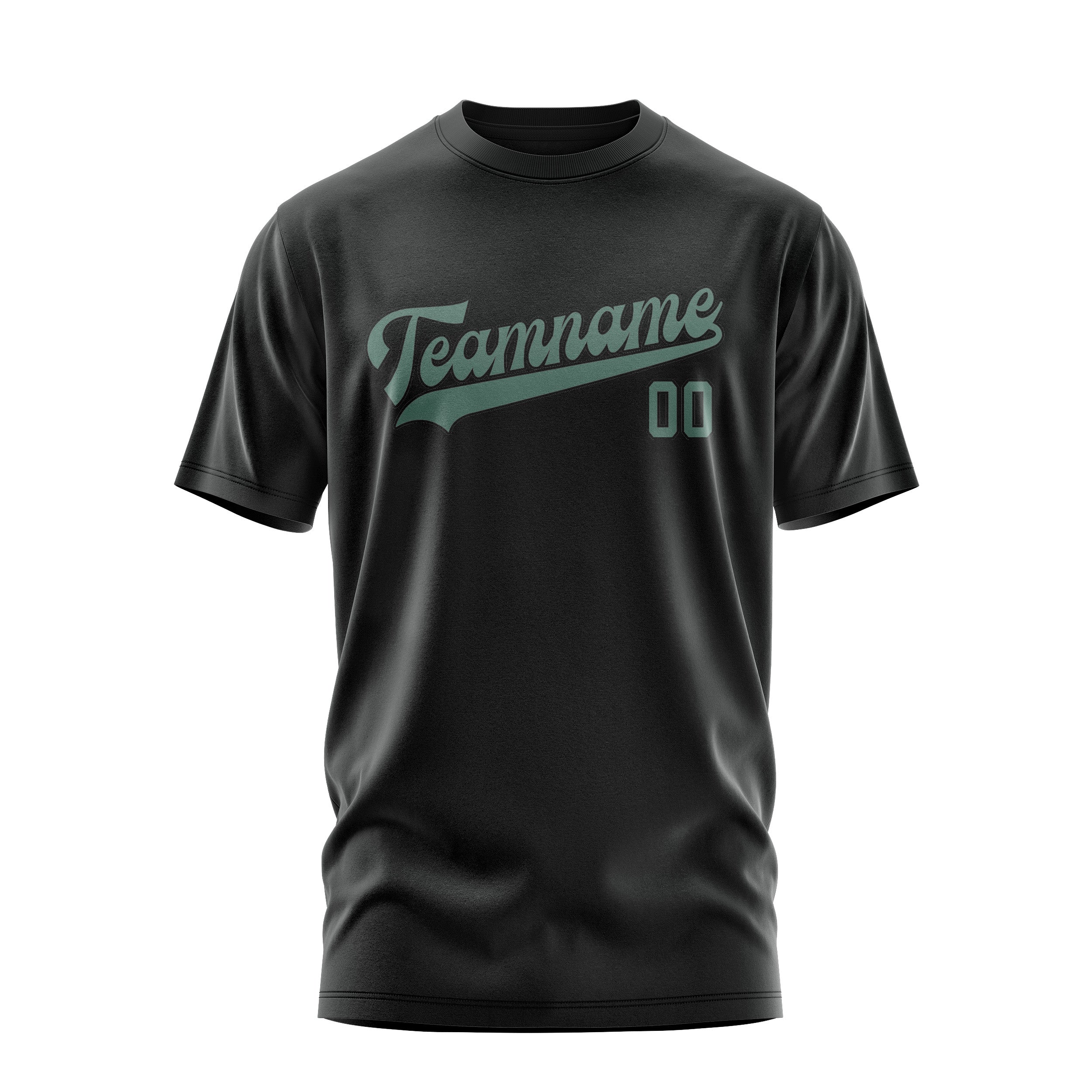 Custom Black Blue Green T-Shirt