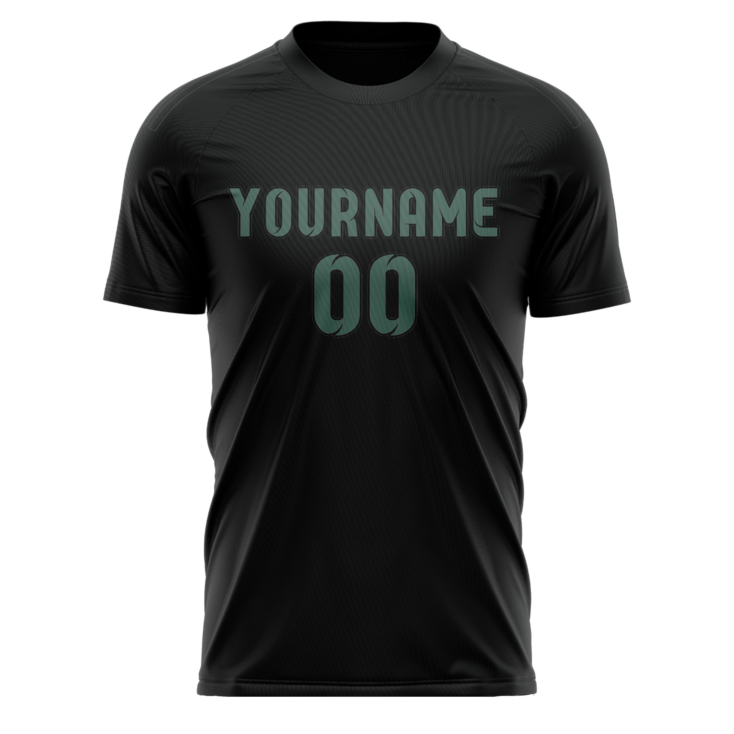 Custom Black Blue Green Soccer Jersey