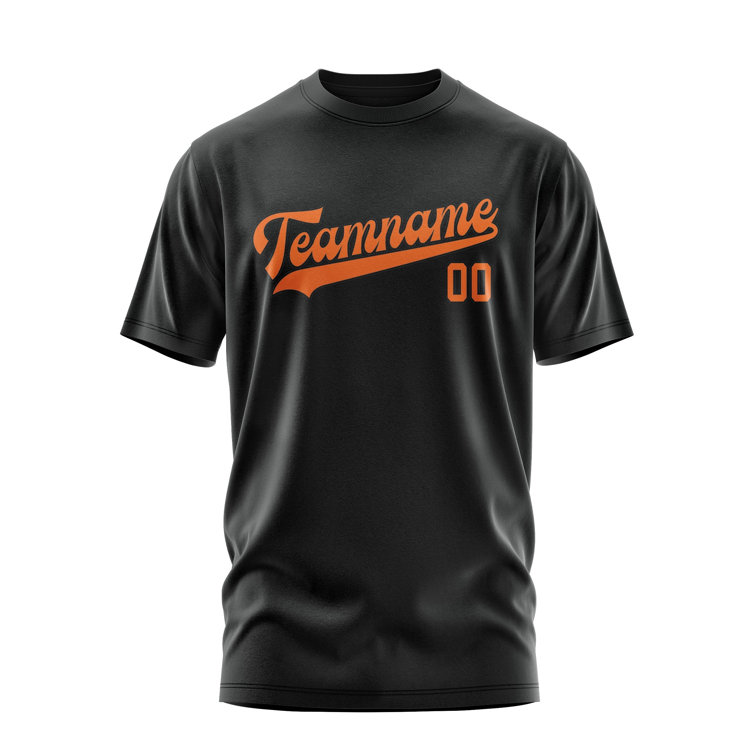 Custom Black Orange T-Shirt