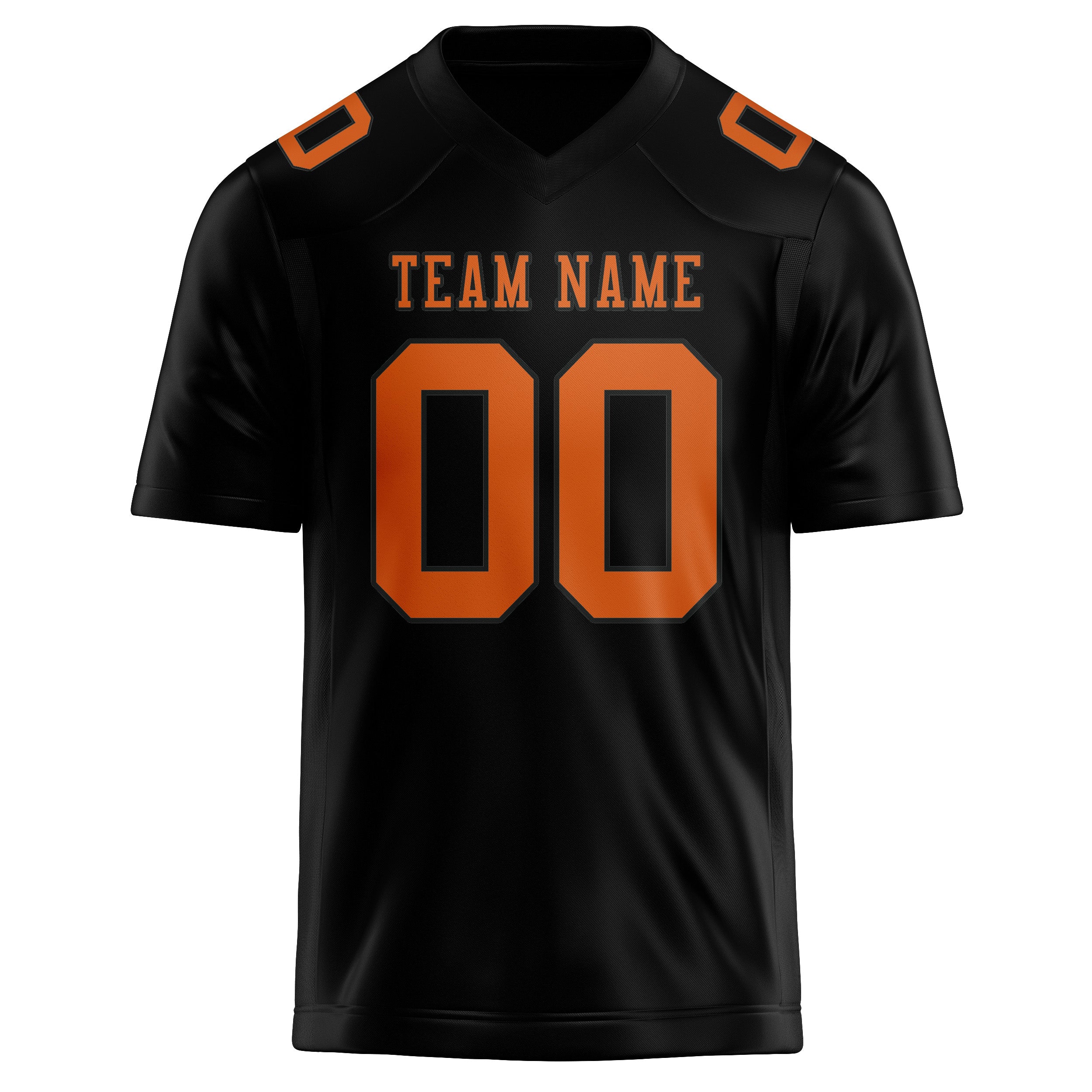 Custom Black Orange Football Jersey