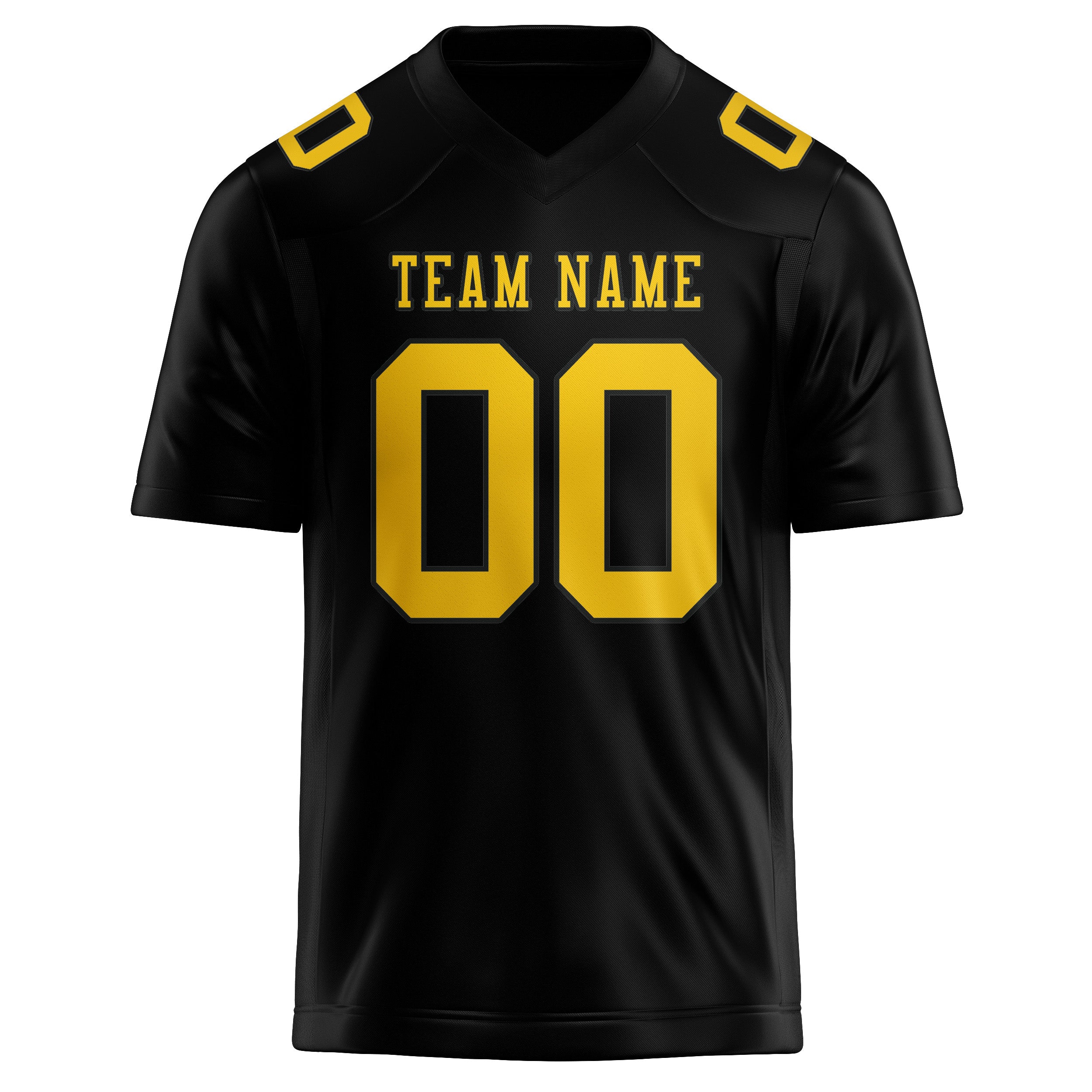Custom Black Gold Football Jersey
