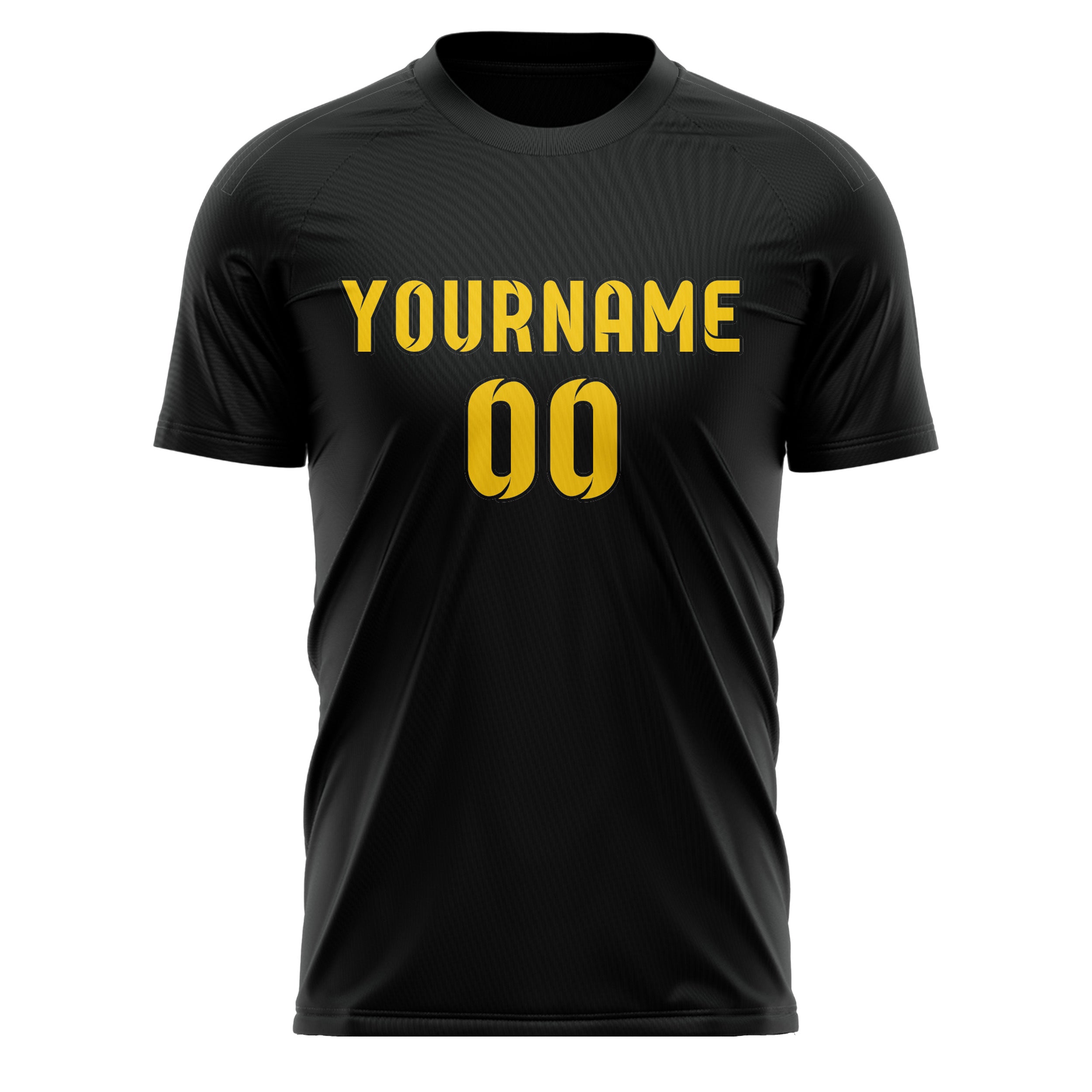 Custom Black Gold Soccer Jersey